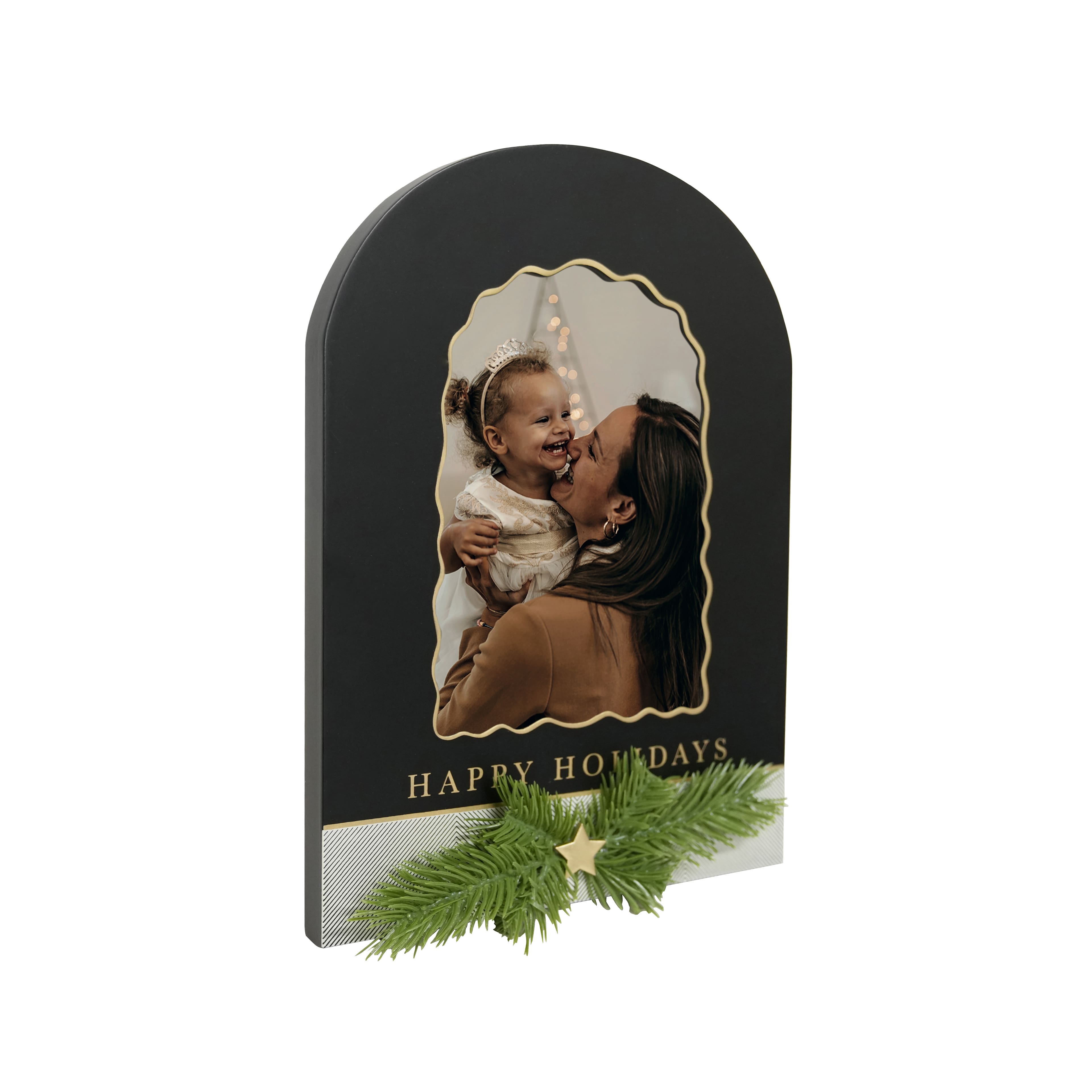 5&#x22; x 7&#x22; Black Arch with Pine Tabletop Frame by Studio D&#xE9;cor&#xAE;