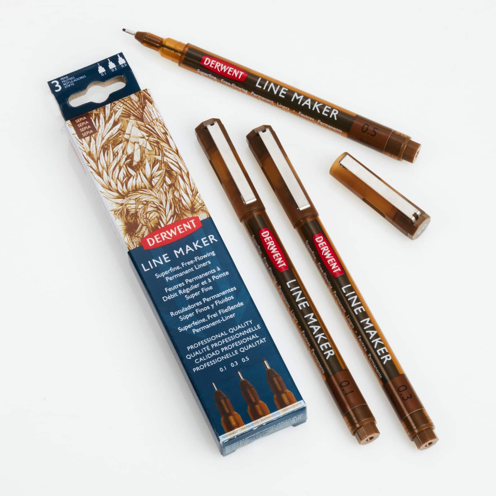 Derwent Sepia Line Maker Pen Set
