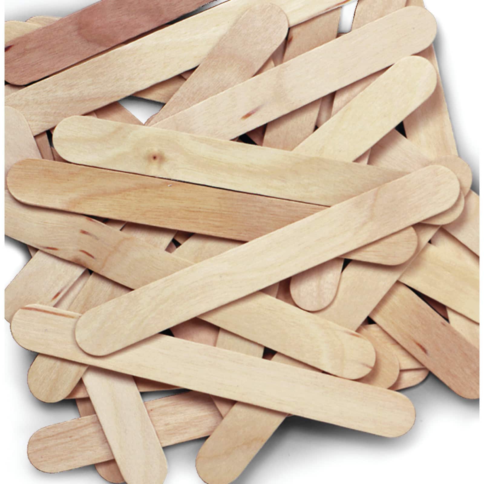 Creativity Street 6" Jumbo Natural Wooden Craft Sticks, 100ct.