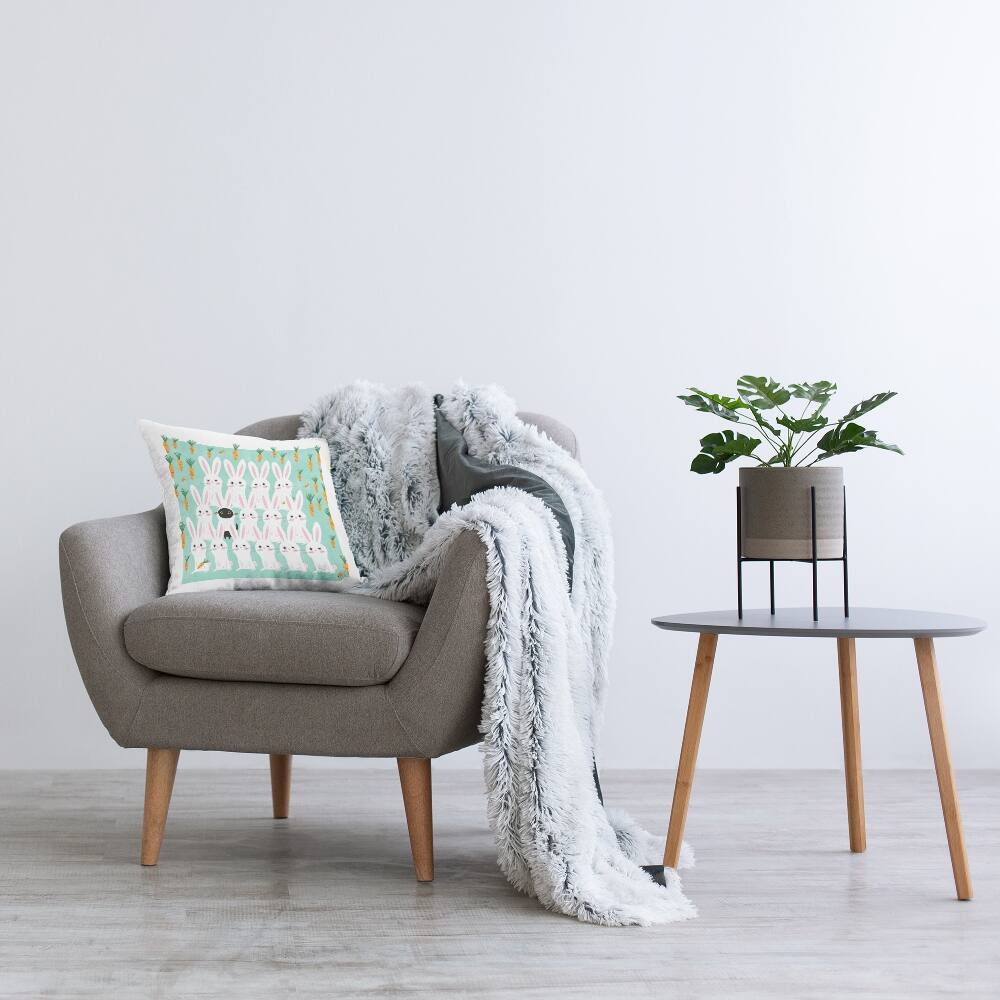 Stupell Industries Cat Mixed with Bunnies Decorative Printed Throw Pillow