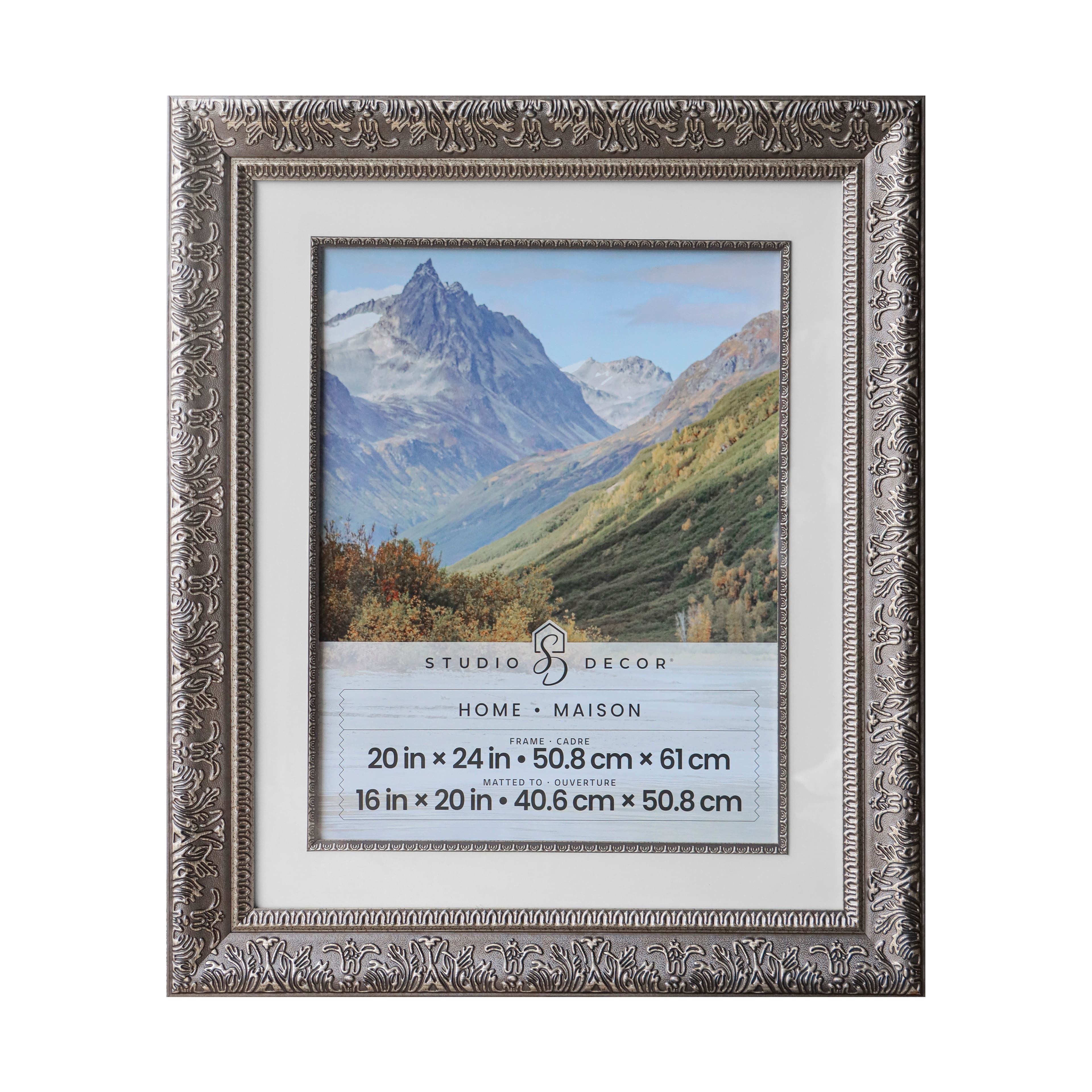 6 Pack: Home 16" x 20" Silver Floral Frame with Mat by Studio Décor®