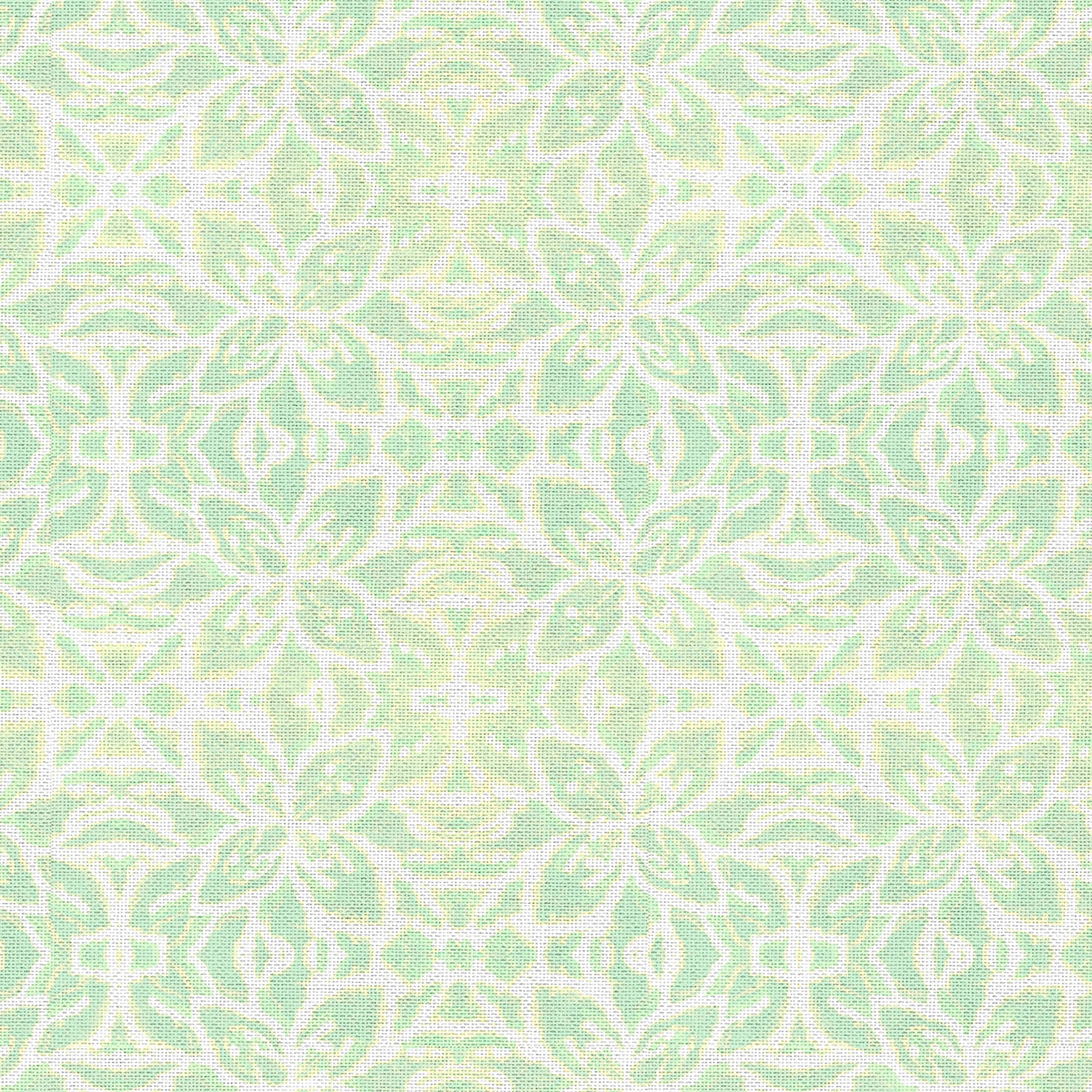 Fabric Editions Abstract Green Daisy Cotton Fabric