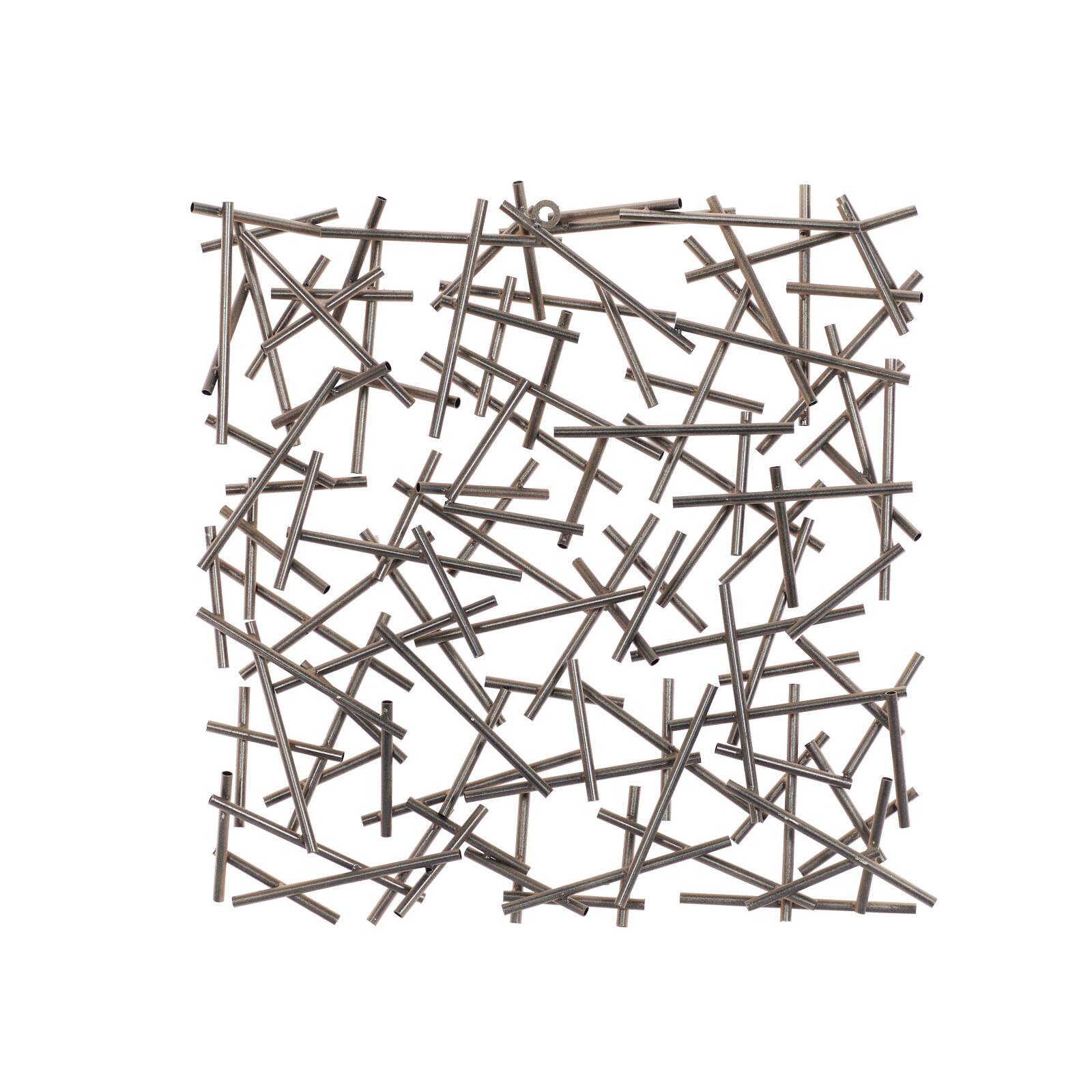 CosmoLiving by Cosmopolitan 20&#x22; Silver Contemporary Abstract Metal Wall D&#xE9;cor