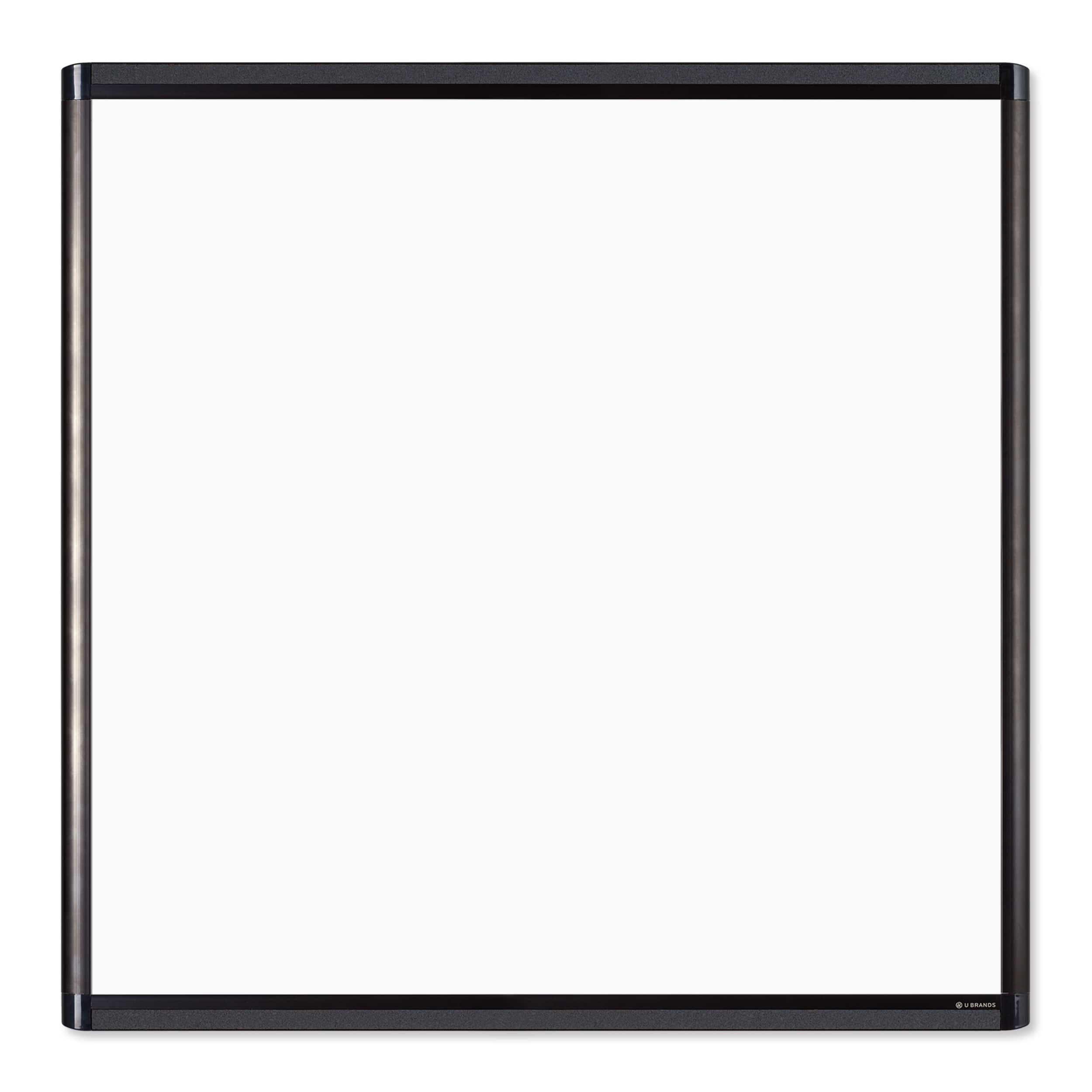 U Brands PINIT Black 36" x 36" Aluminum Frame Magnetic Dry Erase Board