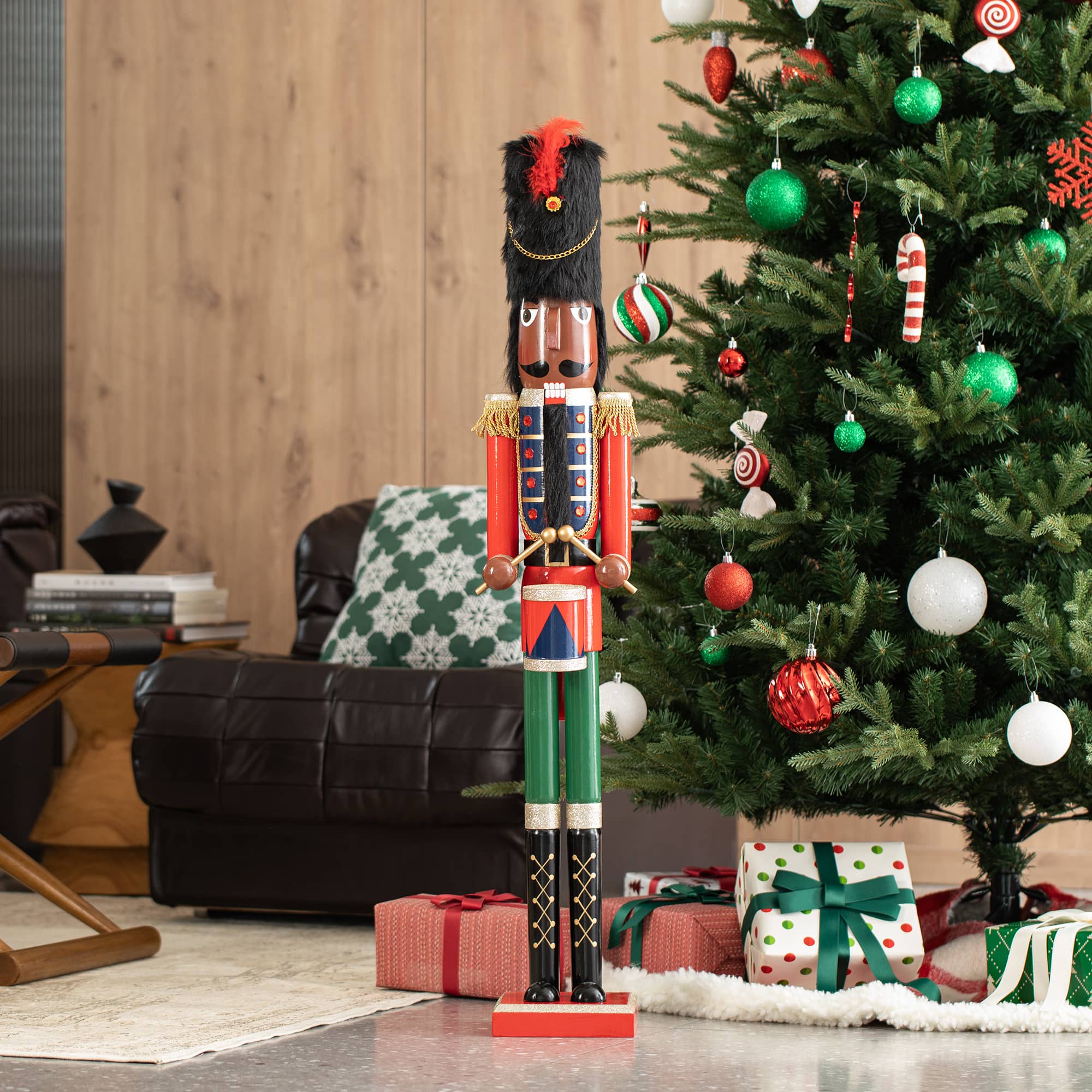 Glitzhome® 42" Wooden Christmas Soldier Nutcracker