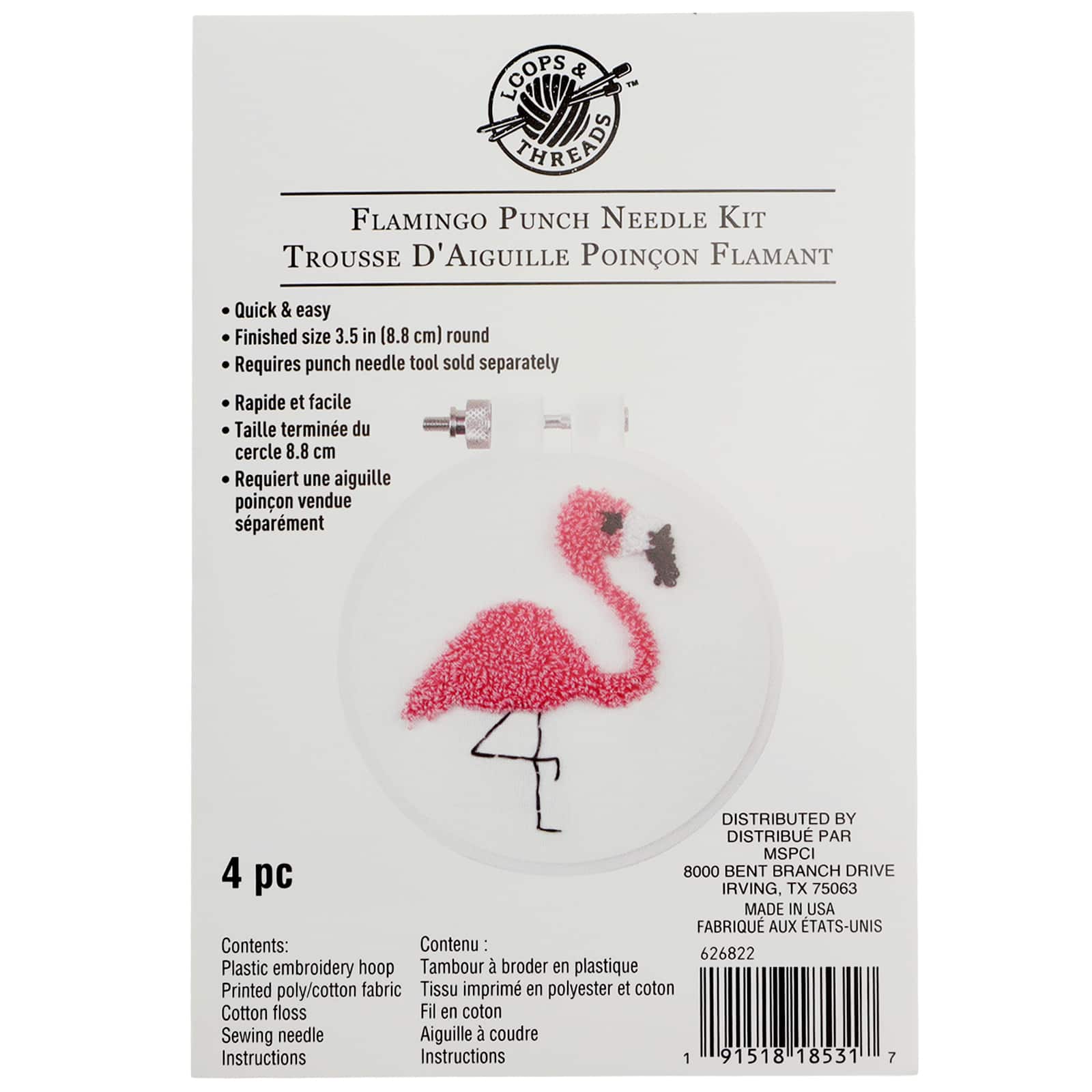 Flamingo Punch Needle Kit by Loops &#x26; Threads&#x2122;
