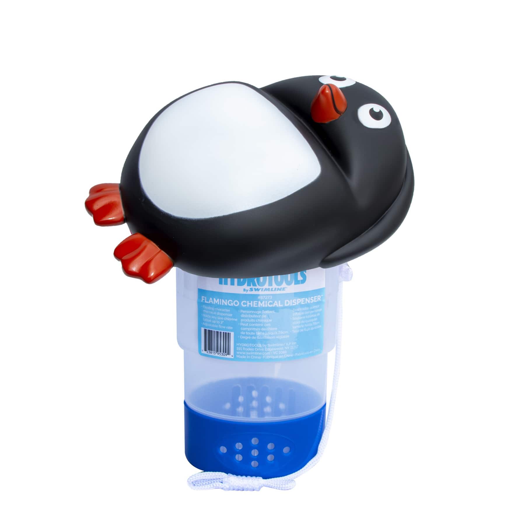 Swim Central 13" Blue & White Cool Penguin Swimming Pool Chemical Dispenser