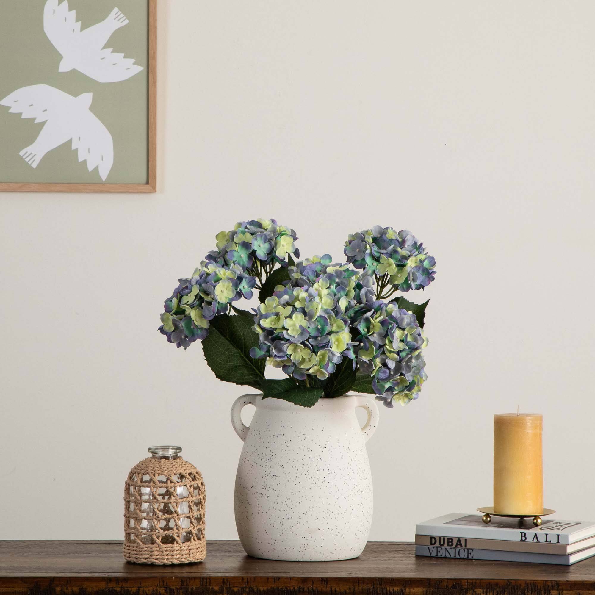 20&#x22; Blue Hydrangea Flower Stems, 3ct.
