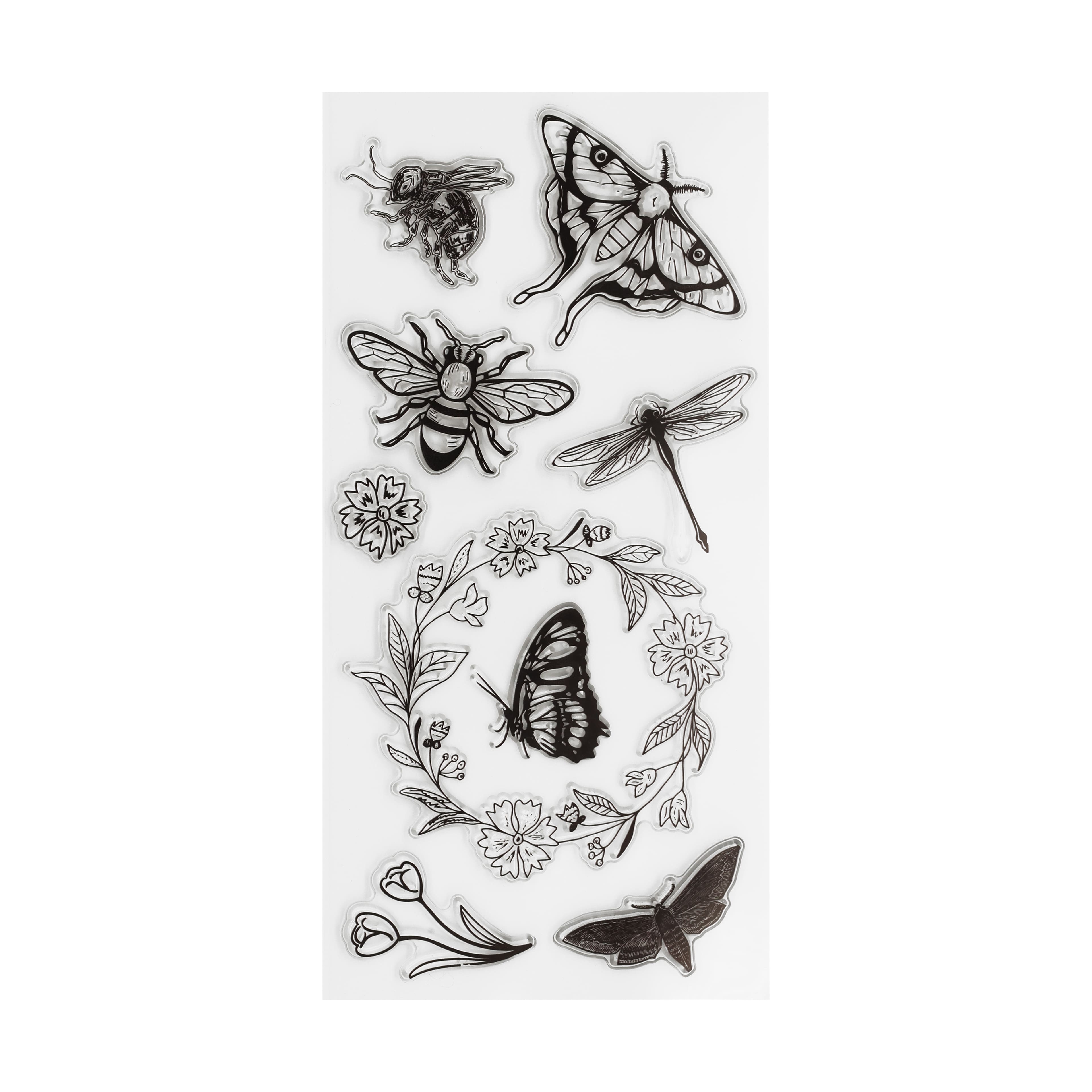 Flowers & Insects Clear Stamps, 8ct. by Recollections™