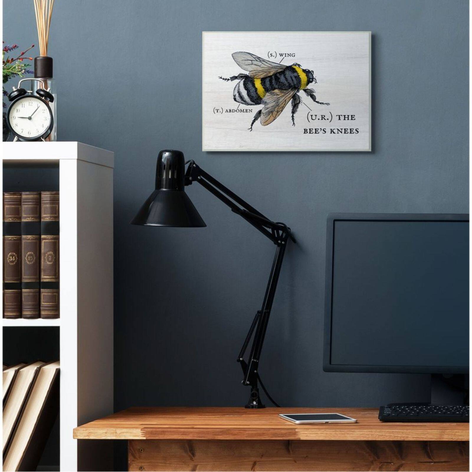 Stupell Industries Anatomy of Honey Bee Pun Wall Art