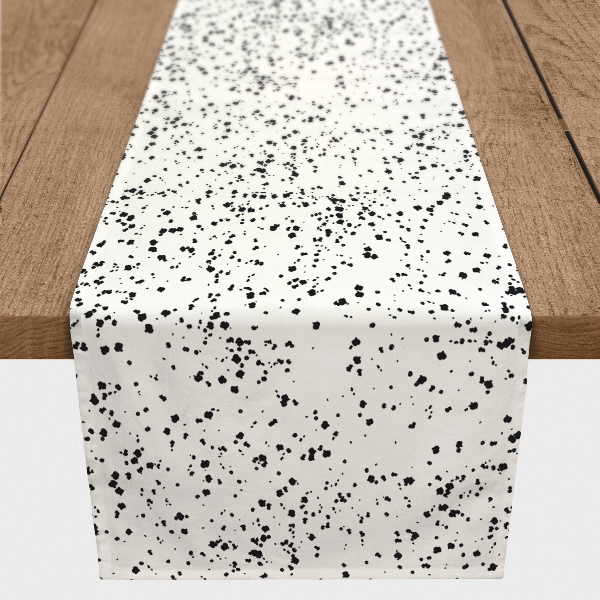 Monochromatic Dot Pattern 16" x 90" Cotton Twill Runner