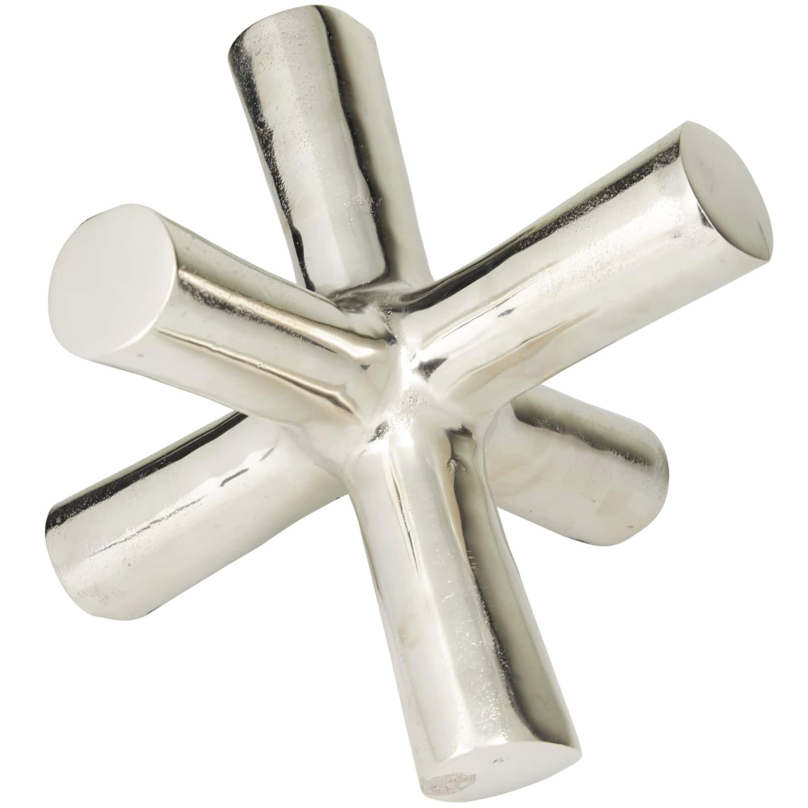 10.5" Silver Aluminum Jack Abstract Sculpture