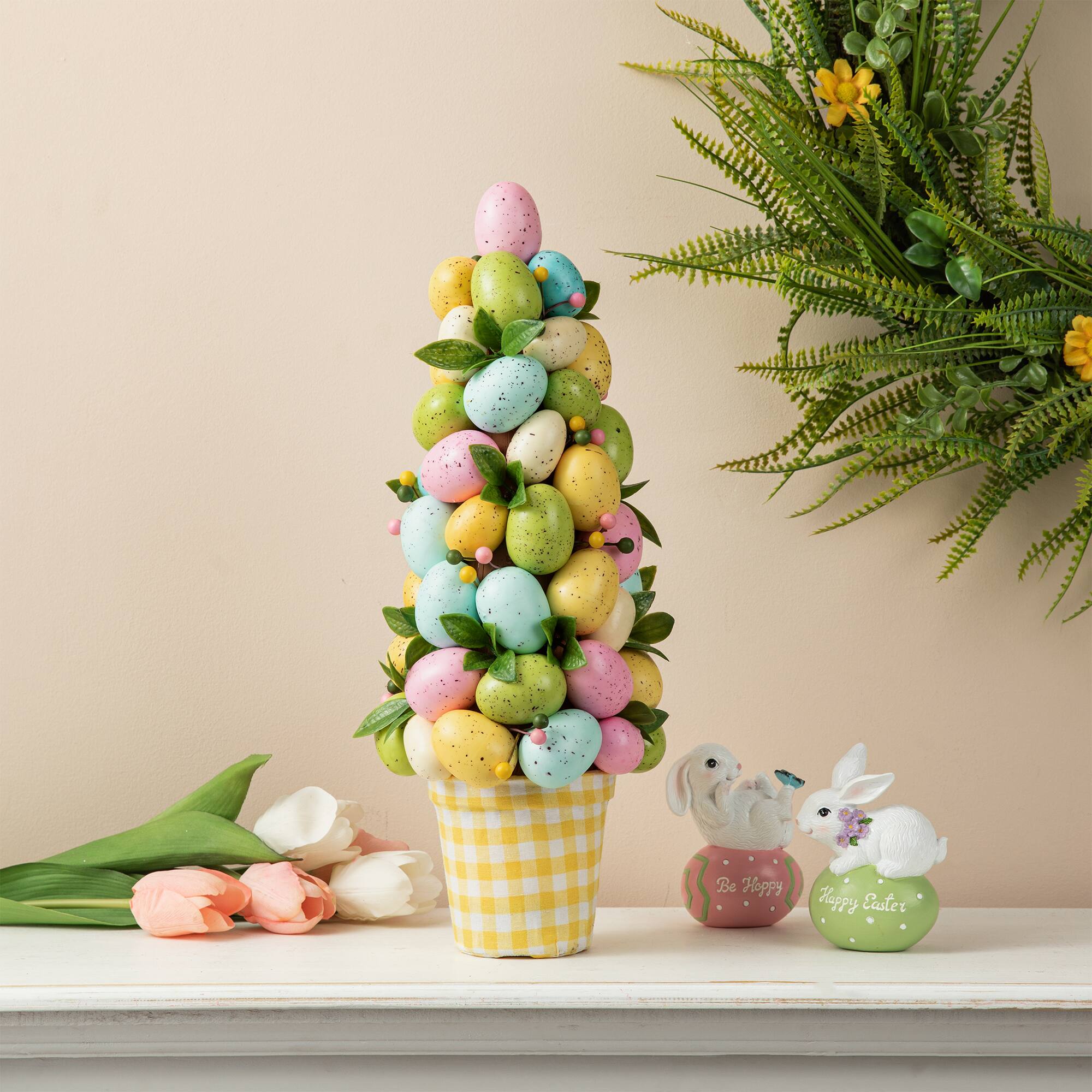 Glitzhome® 16" Easter Egg Table Tree Décor