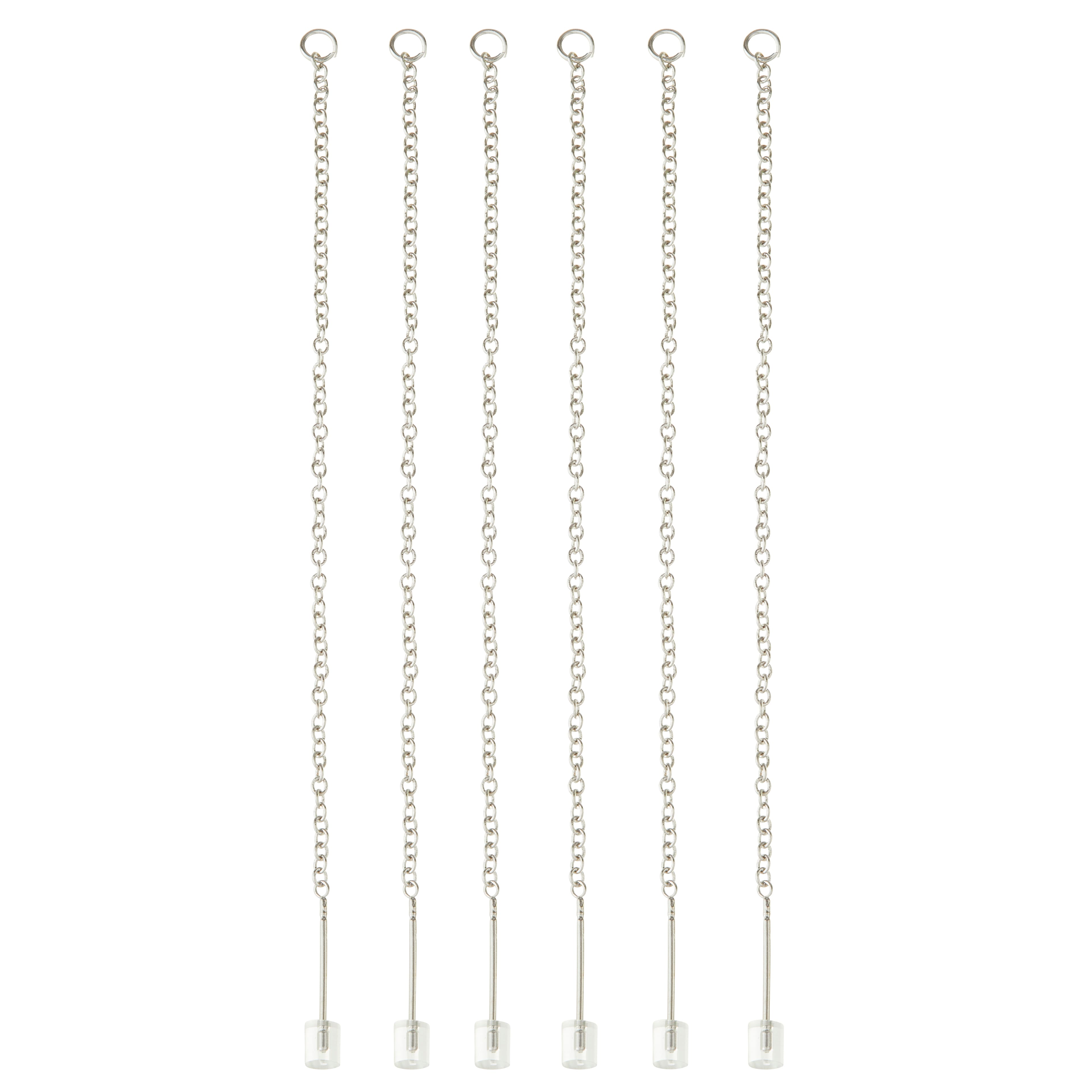 12 Packs: 6 ct. (72 total) Silver Earring Threads with Ring by Bead Landing&#x2122;