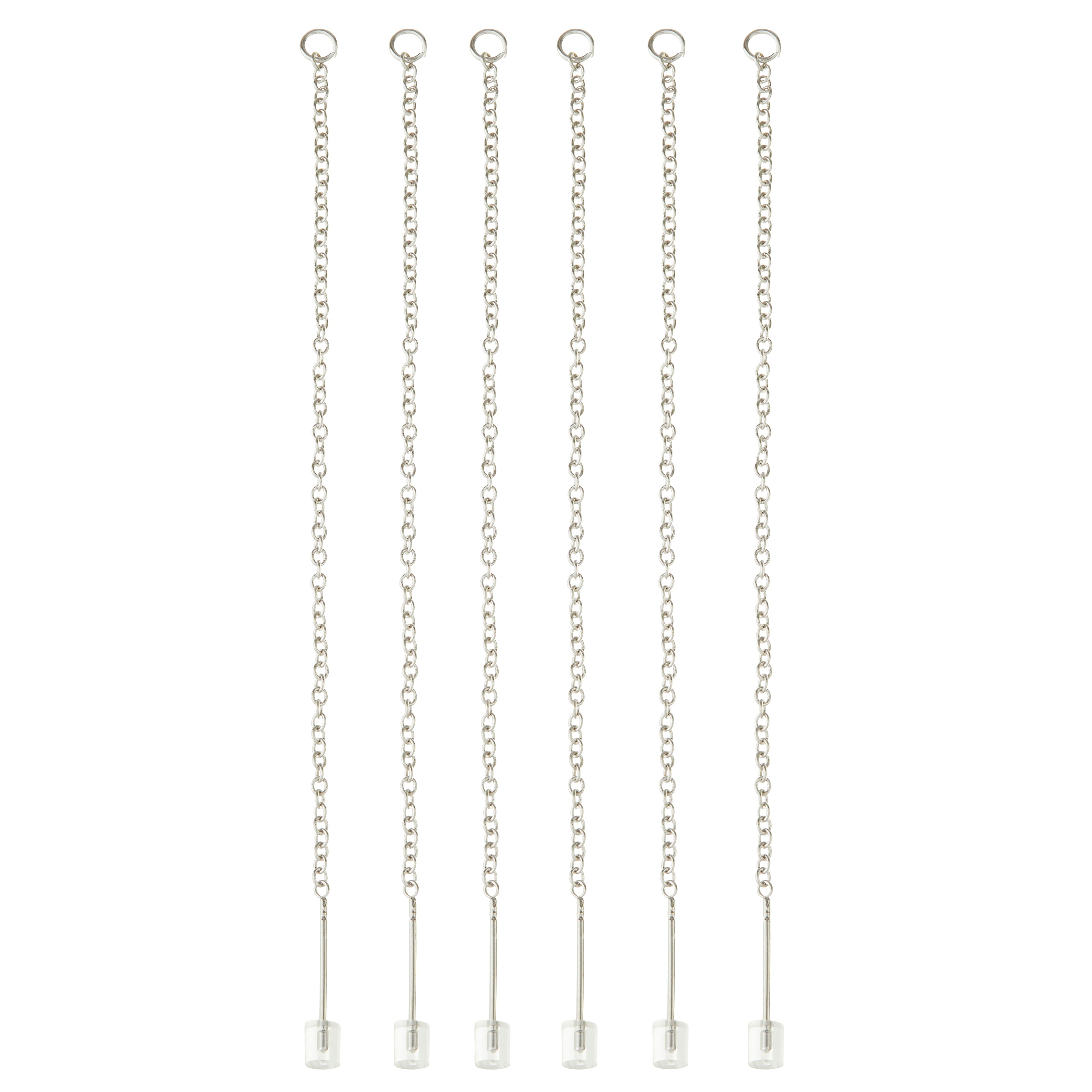 12 Packs: 6 ct. (72 total) Silver Earring Threads with Ring by Bead Landing™