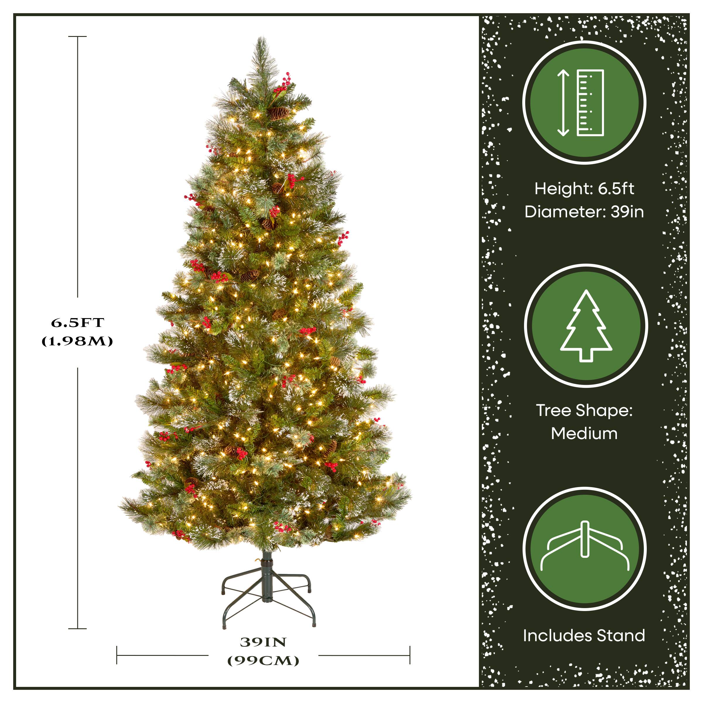 6.5ft. Pre-Lit Wintry Pine® Artificial Christmas Tree, Clear Lights