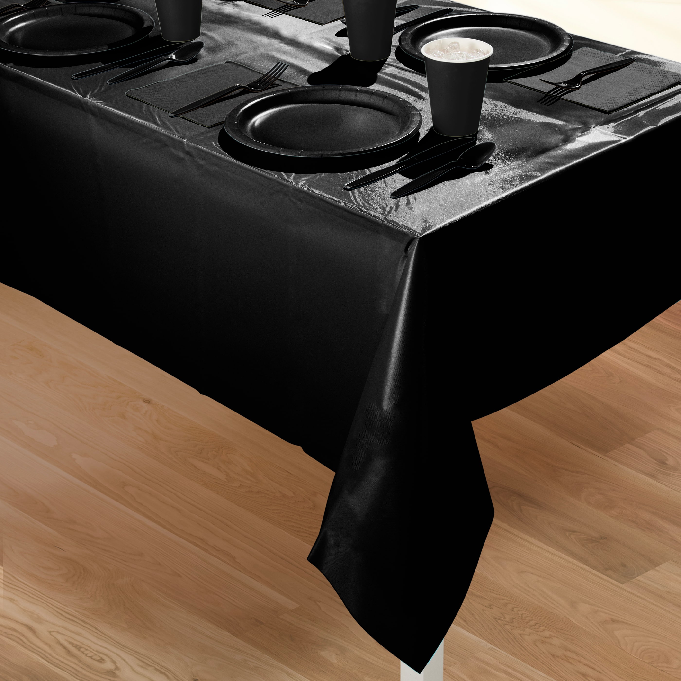 Hoffmaster 54&#x22; x 108&#x22; Plastic Tablecloth