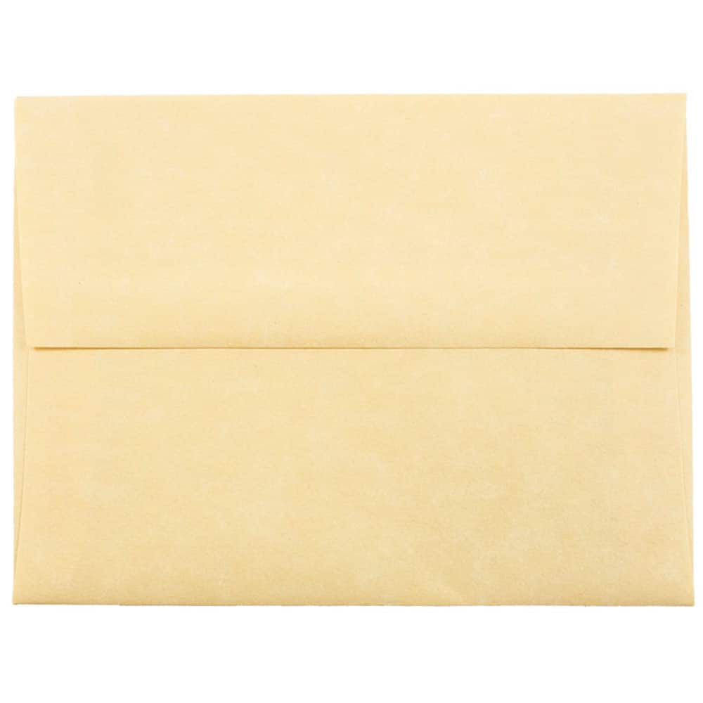 JAM Paper 4.375" x 5.75" Recycled Parchment Invitation Envelopes, 50ct.