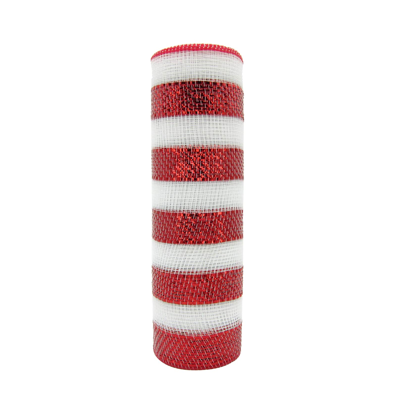 12 Pack: 10" x 6.3yd. Red & White Striped Mesh by Celebrate It™