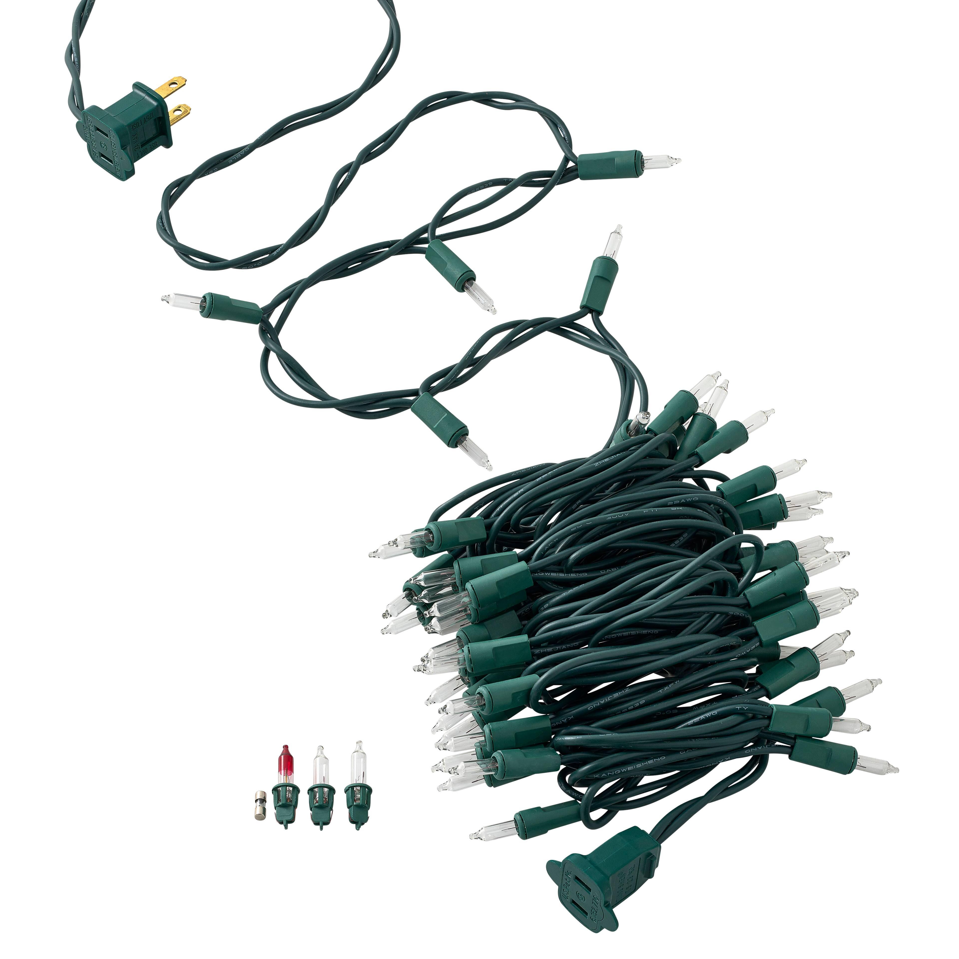 50ct. Clear Mini String Lights with Green Cord by Ashland&#xAE;