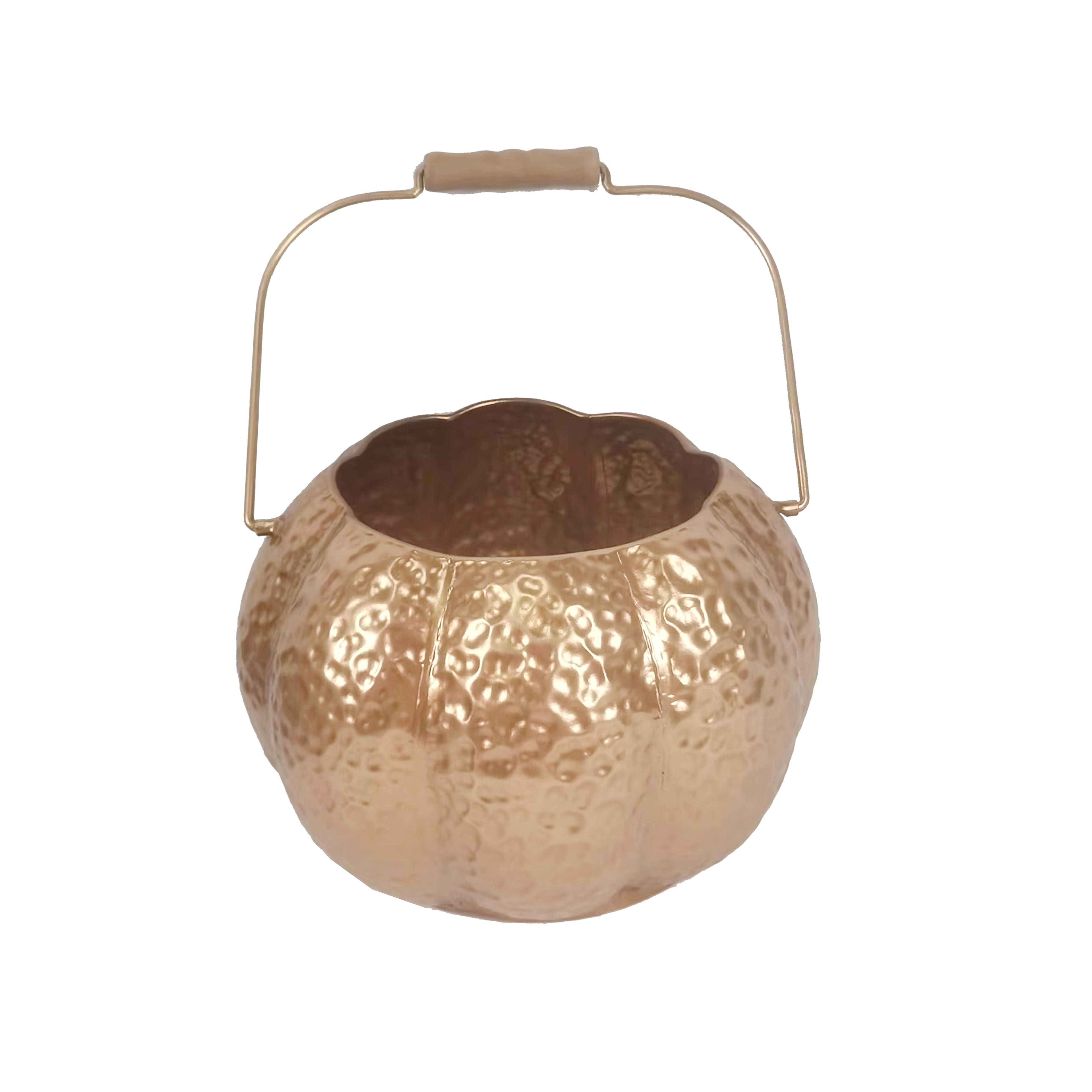 8.5&#x22; Pumpkin Metal Container by Ashland&#xAE;