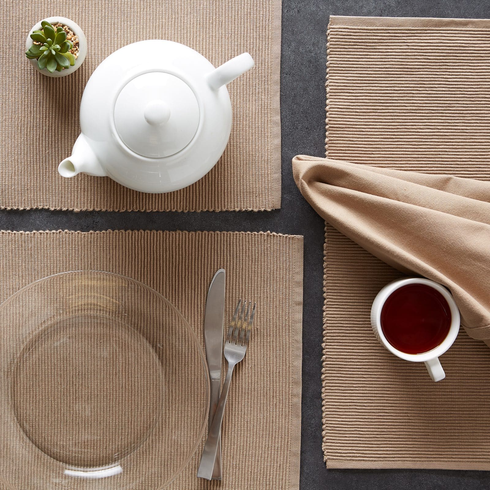 DII&#xAE; Ribbed Cotton Placemats, 6ct.
