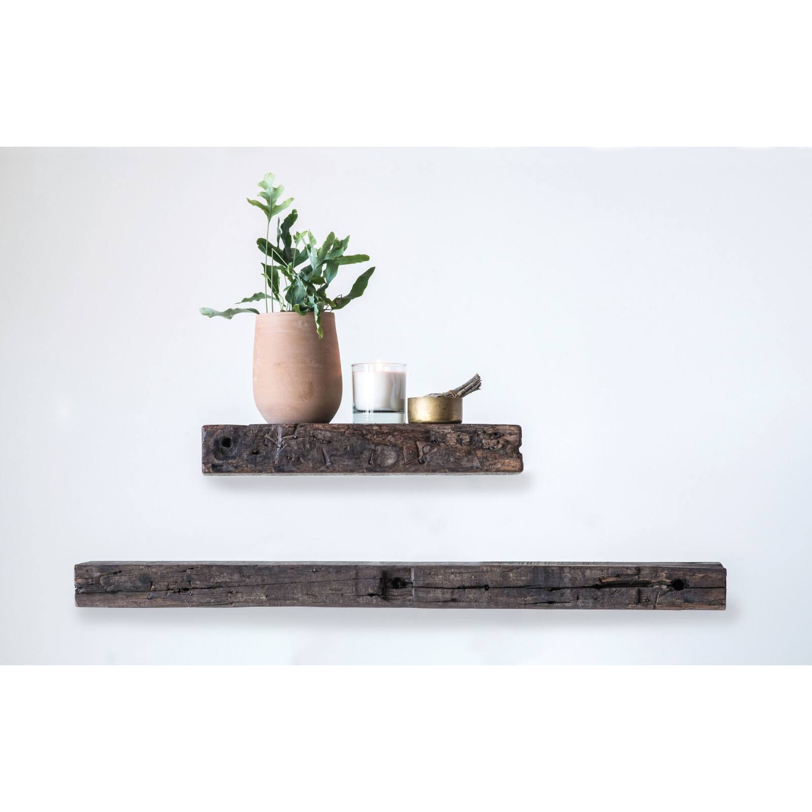 30" Reclaimed Wood Floating Wall Shelf Michaels