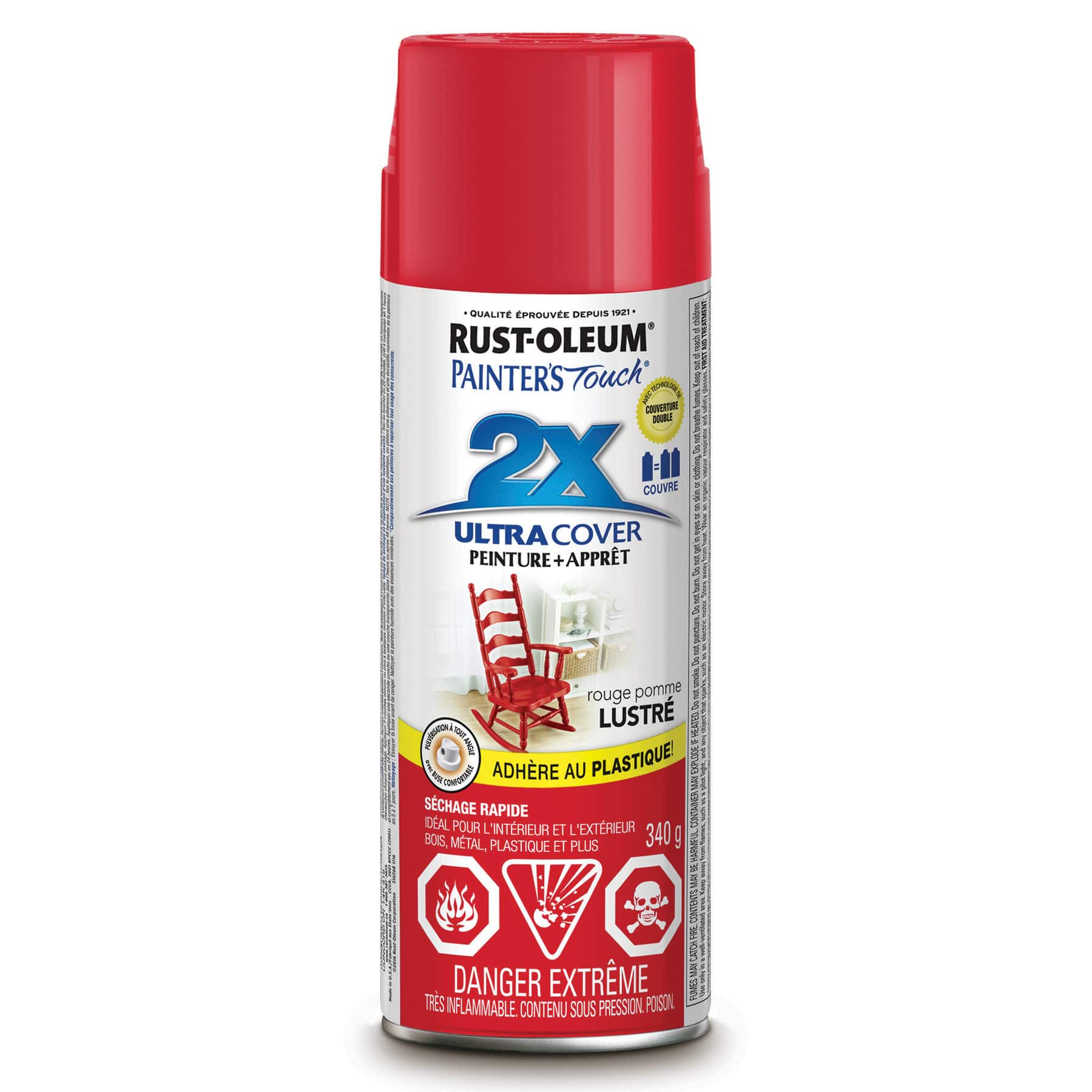 Appr&#xEA;t et peinture en a&#xE9;rosol tr&#xE8;s couvrante 2X Ultra Cover Painter&#x2019;s Touch de Rust-Oleum