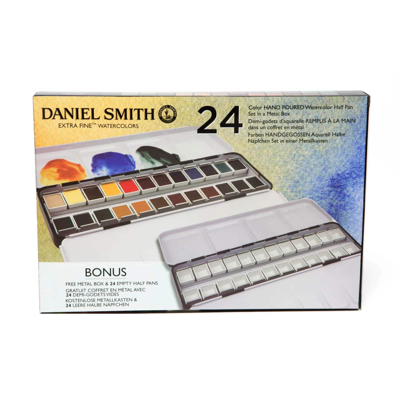 Daniel Smith Extra Fine&#x2122; Watercolor 24 Color Half Pan Set 