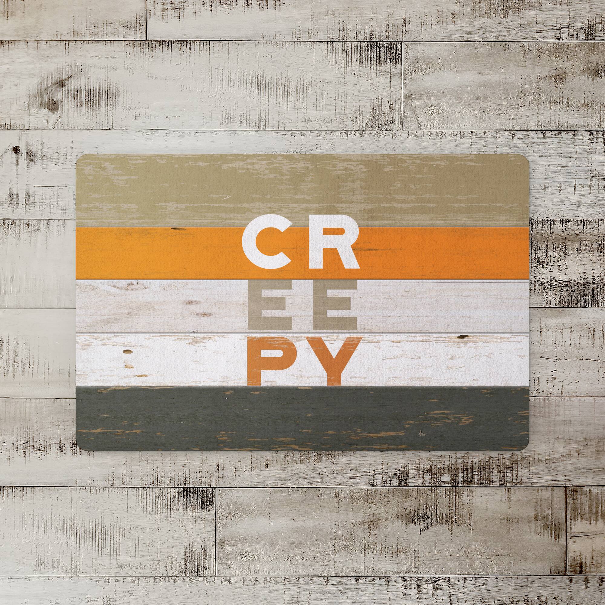 Creepy On Wood Floor Mat