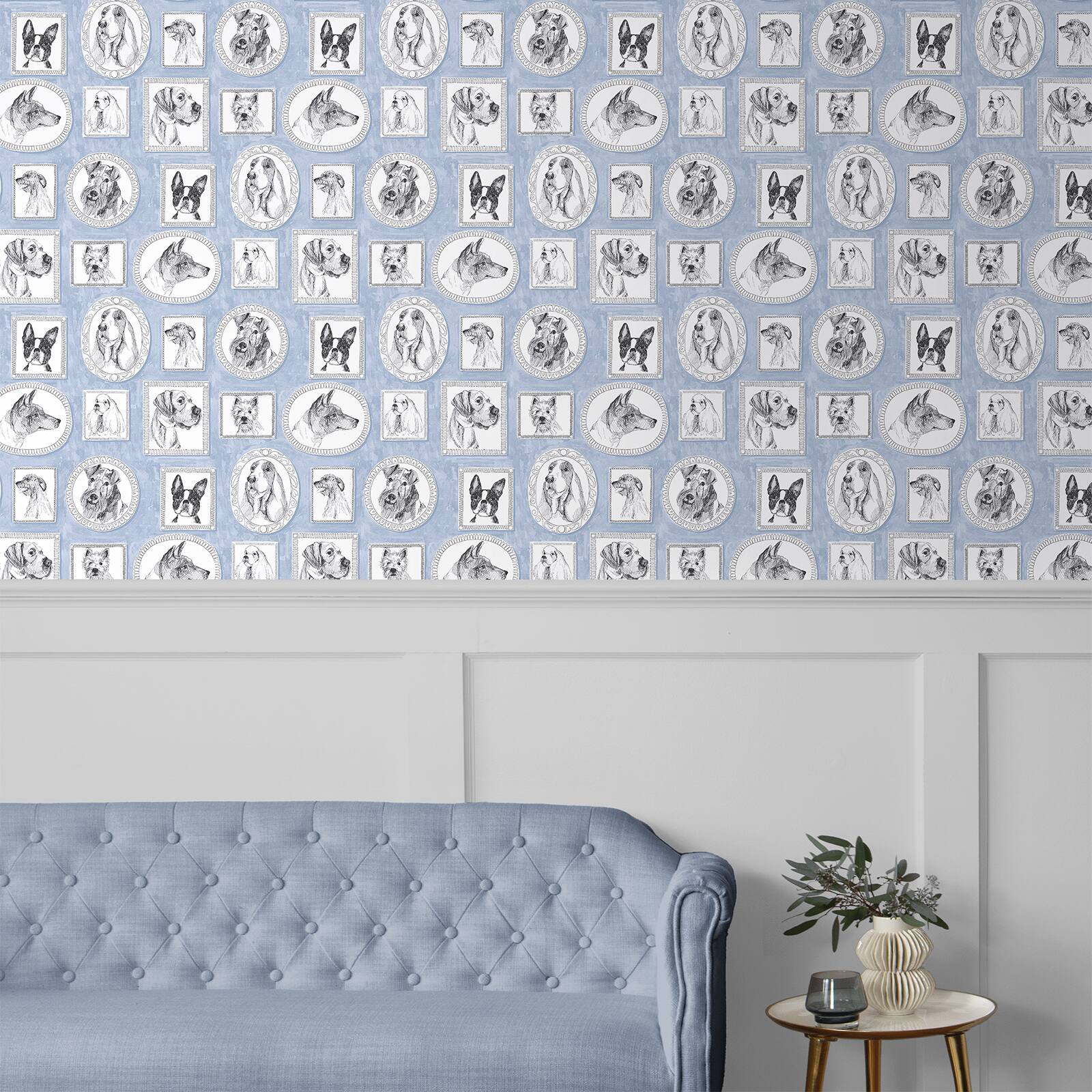 Surface Style Pup Portraits Peel & Stick Wallpaper