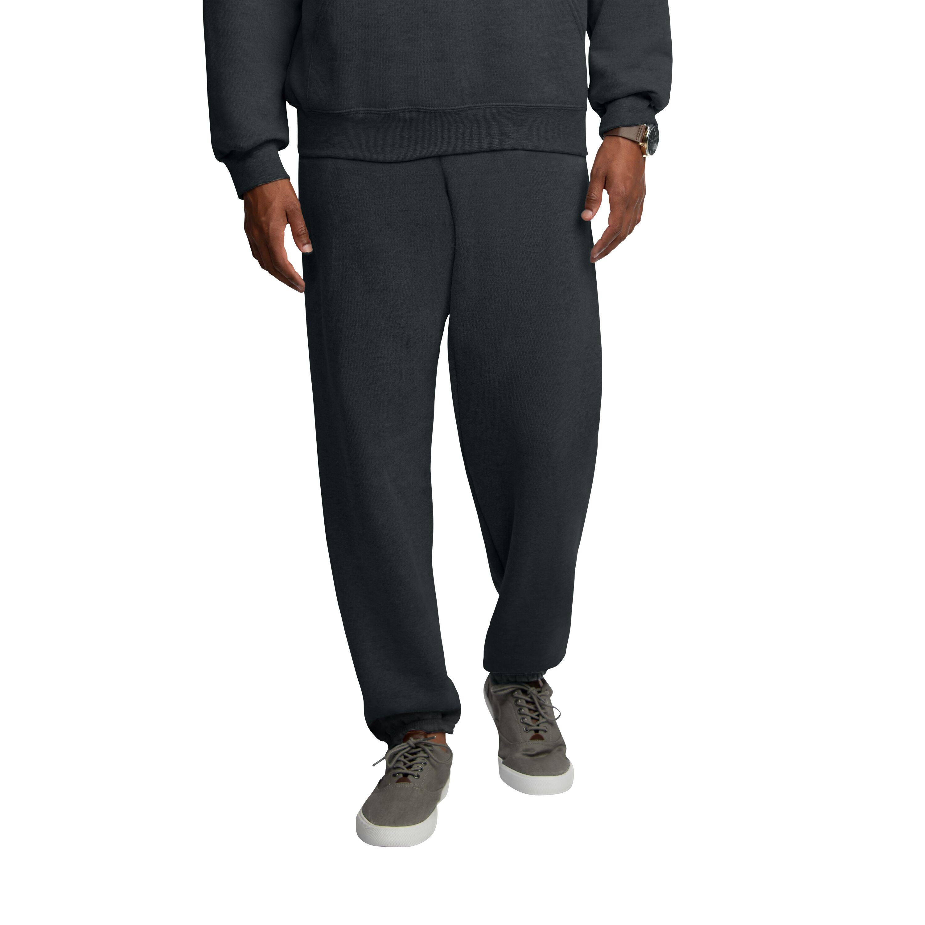 Moisture Wicking Sweatpants Fruit Of The Loom Men's Pocketed Open