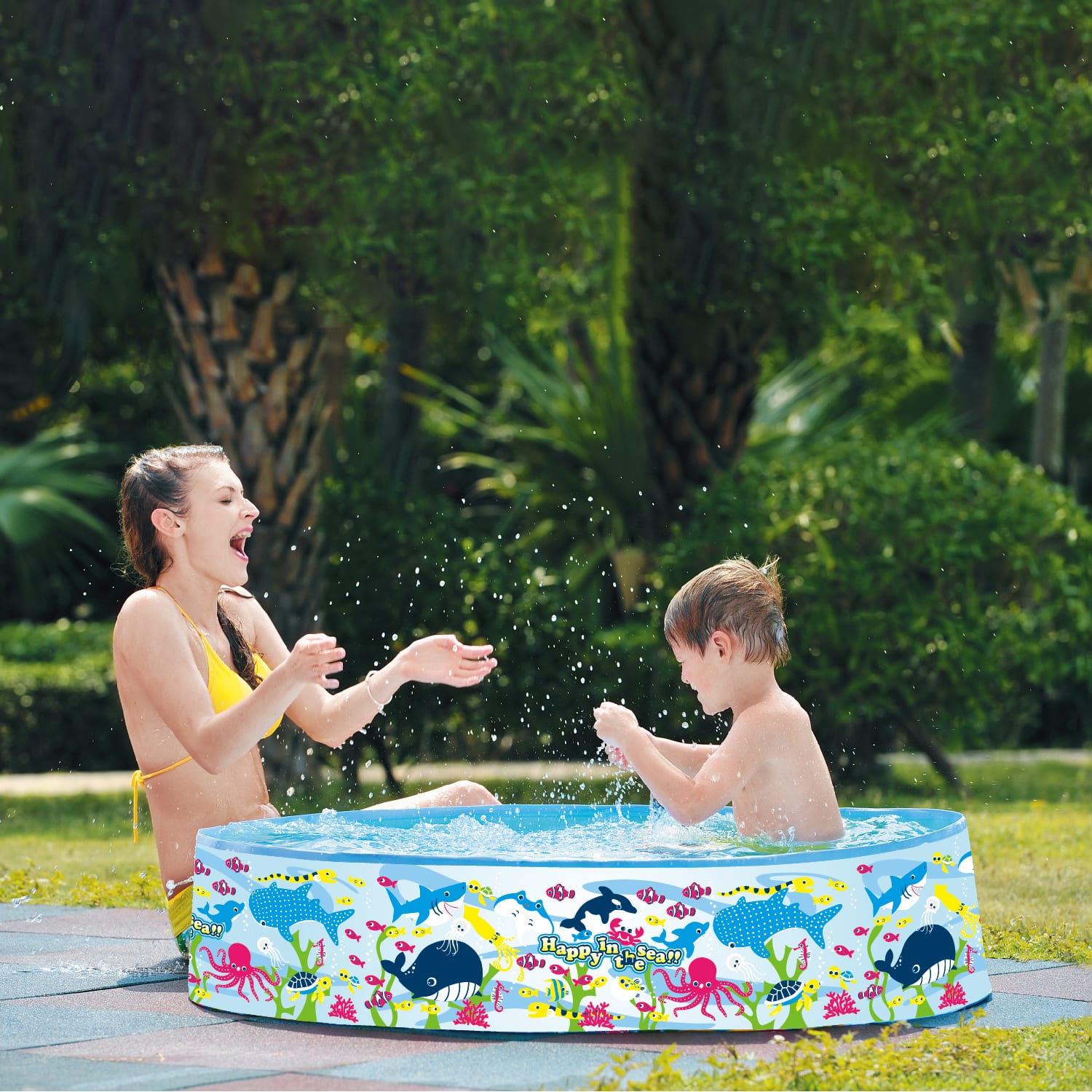 Pool Central&#xAE; 47&#x22; Sealife Rigid Wall Above Ground Children&#x27;s Swimming Pool