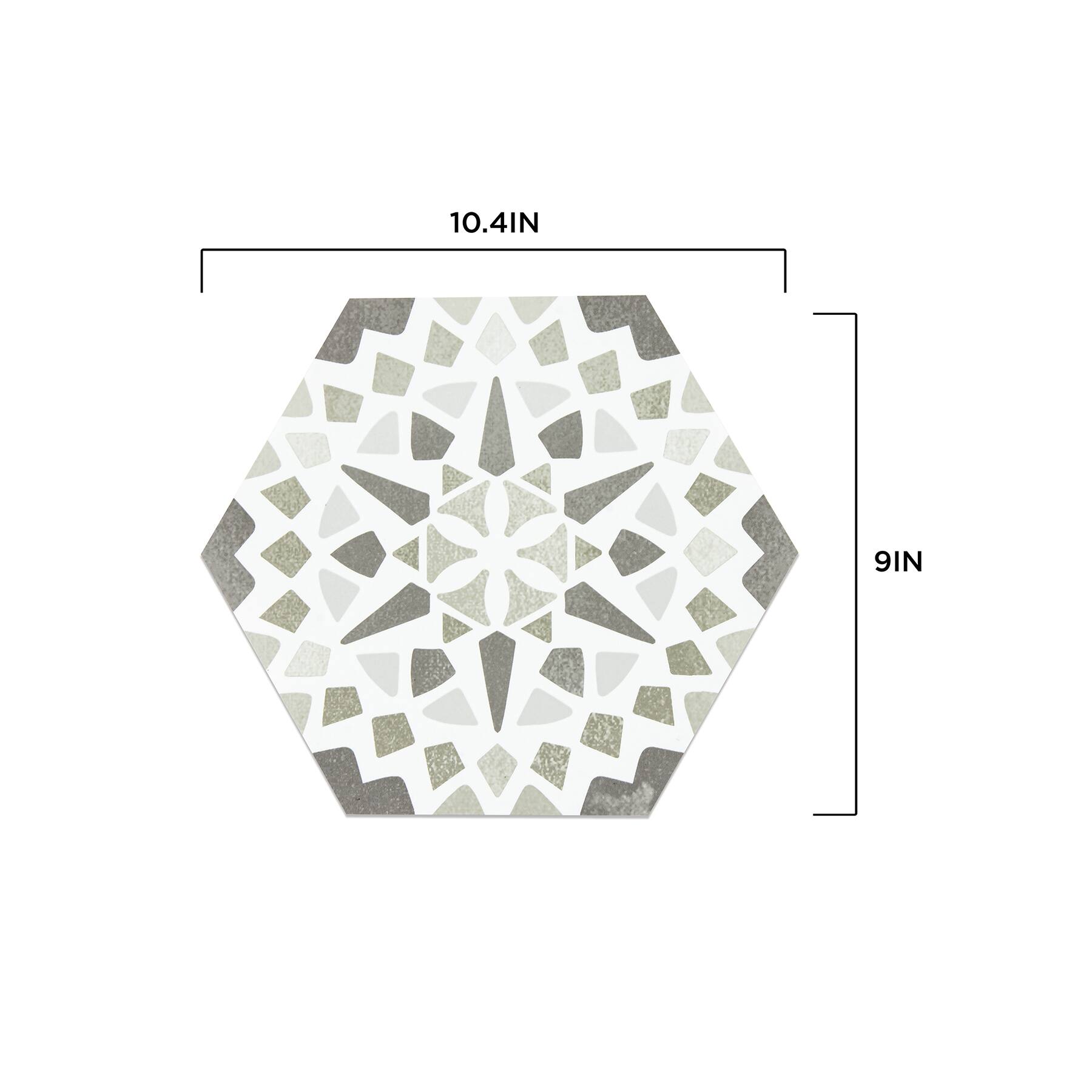 FloorPops Ribera Peel &#x26; Stick Hexagon Floor Tiles