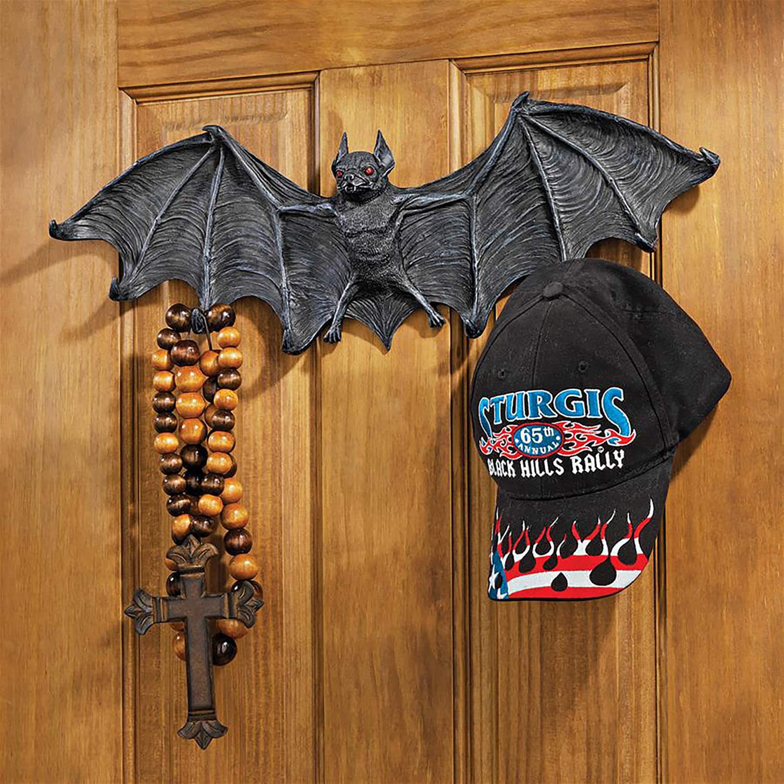 Design Toscano 19&#x22; Vampire Bat Sculptural Hooked Wall Hanger