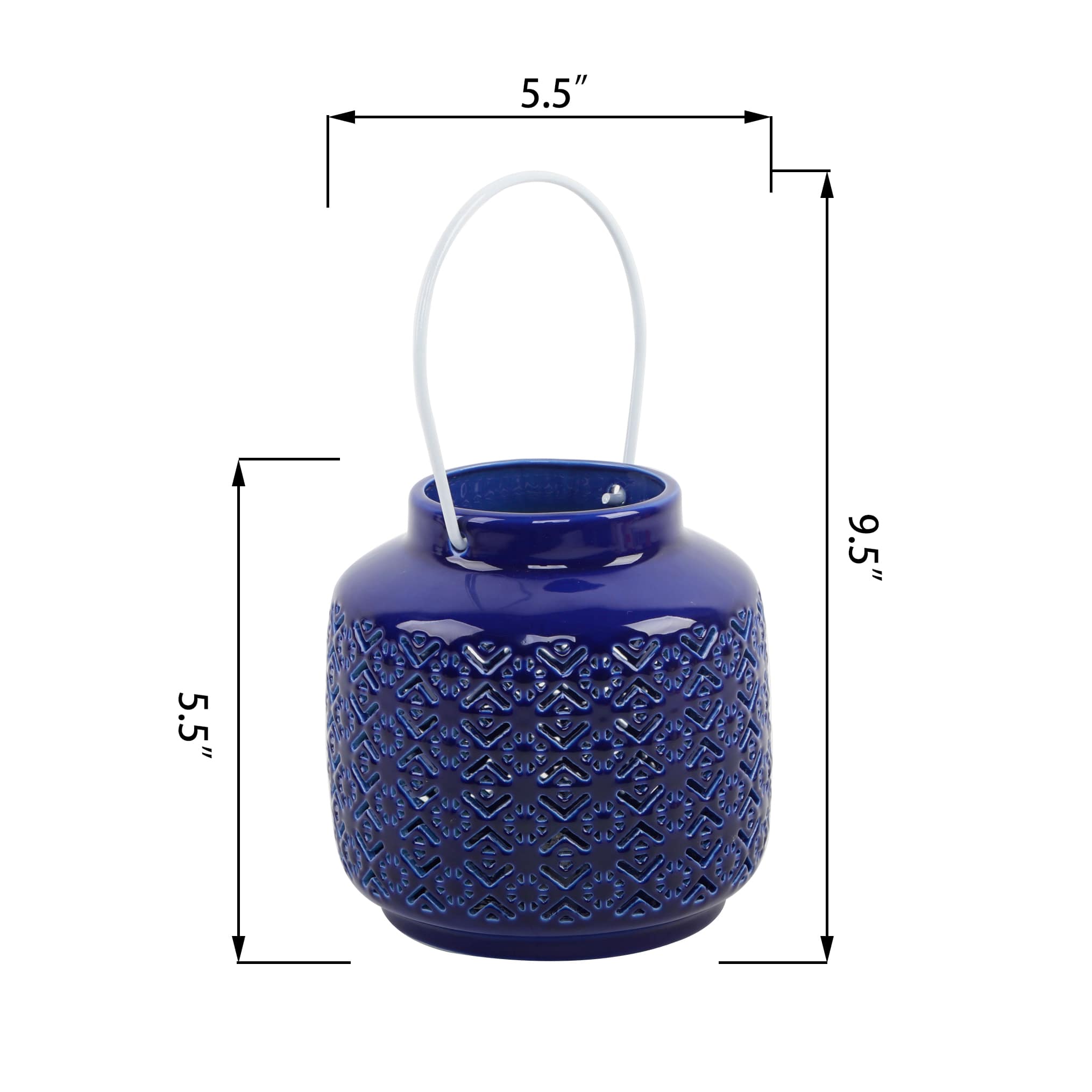 Flora Bunda® 5.5" LED Birds Eye Ceramic Lantern