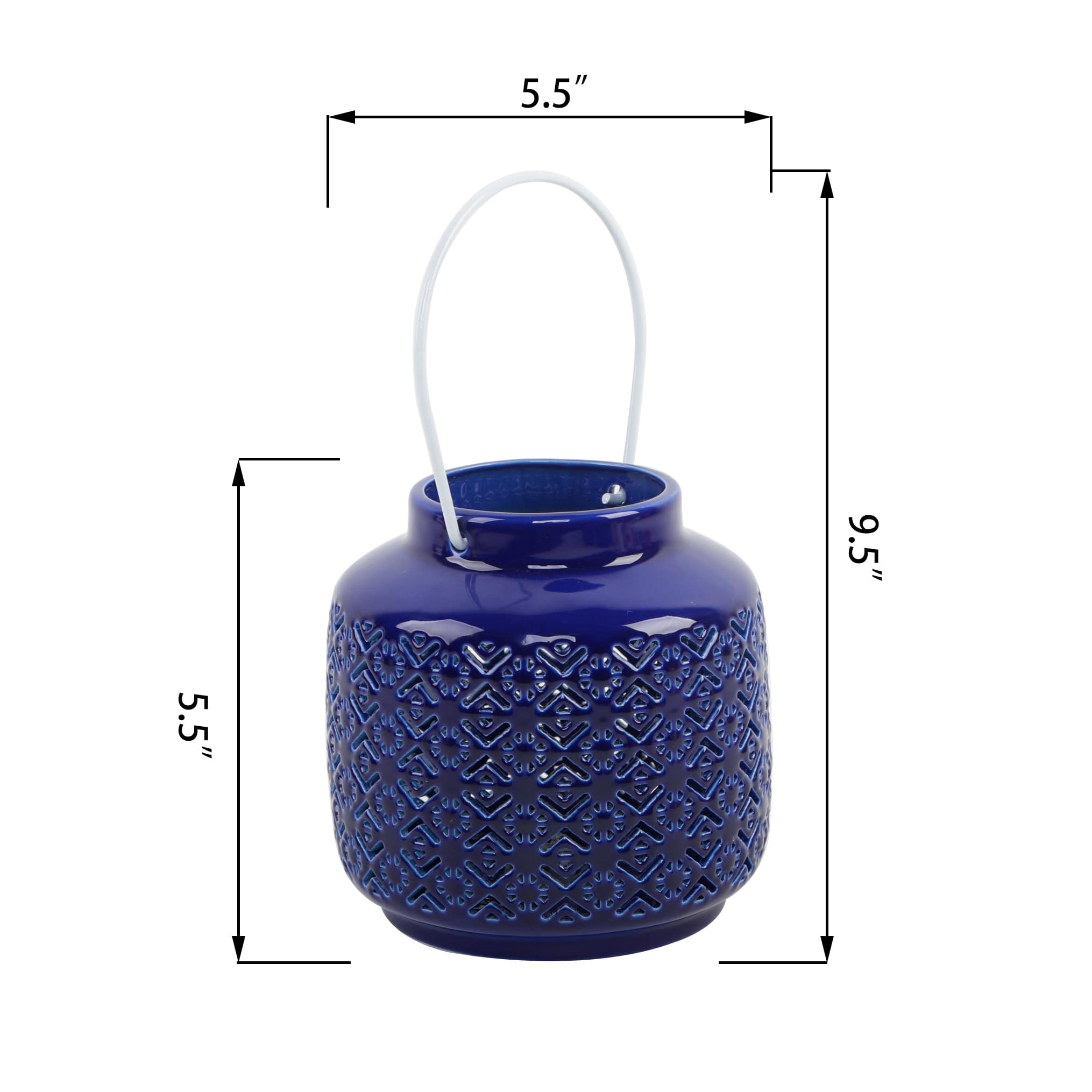 Flora Bunda&#xAE; 5.5&#x22; LED Birds Eye Ceramic Lantern