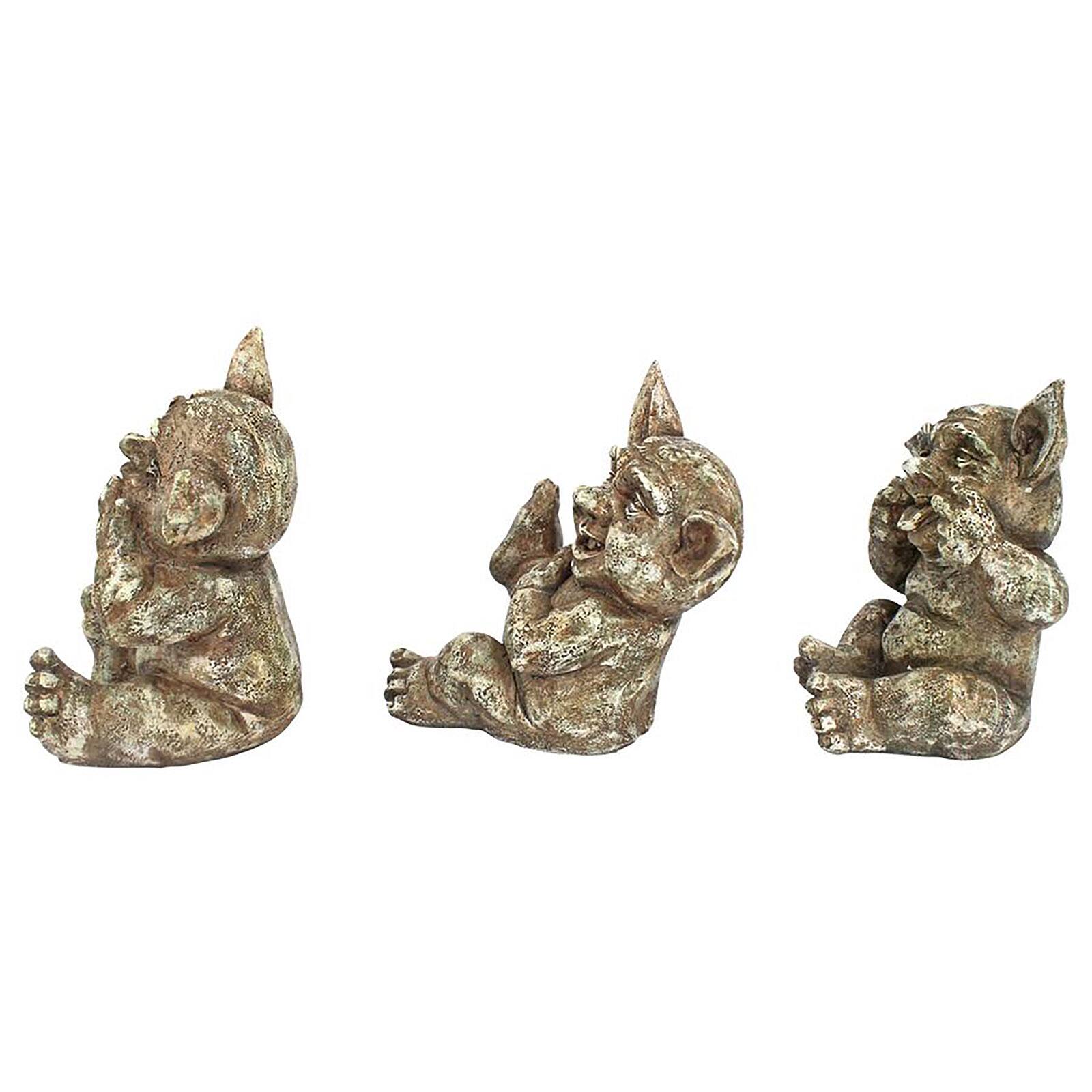 Design Toscano 6.5" Holy Terrors Gremlin Gargoyle Statue Set