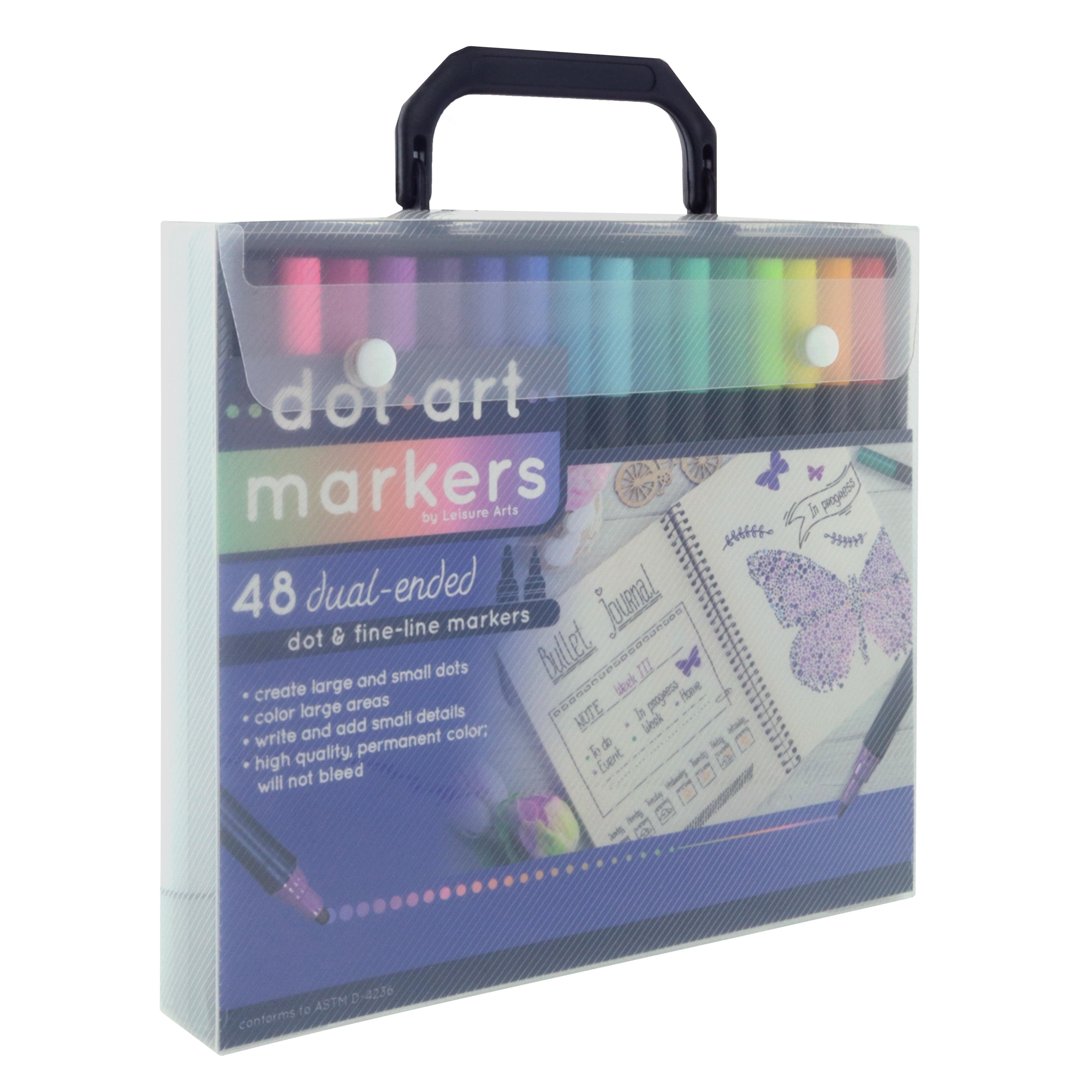 Leisure Arts® 48 Piece Dual-Ended & Dot Marker Set
