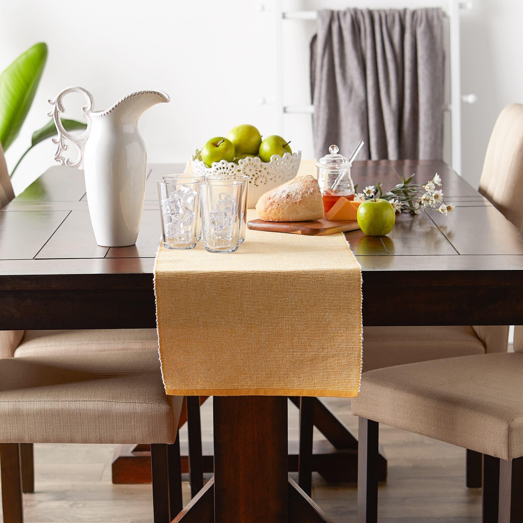 DII® 72" Chambray Ribbed Cotton Table Runner