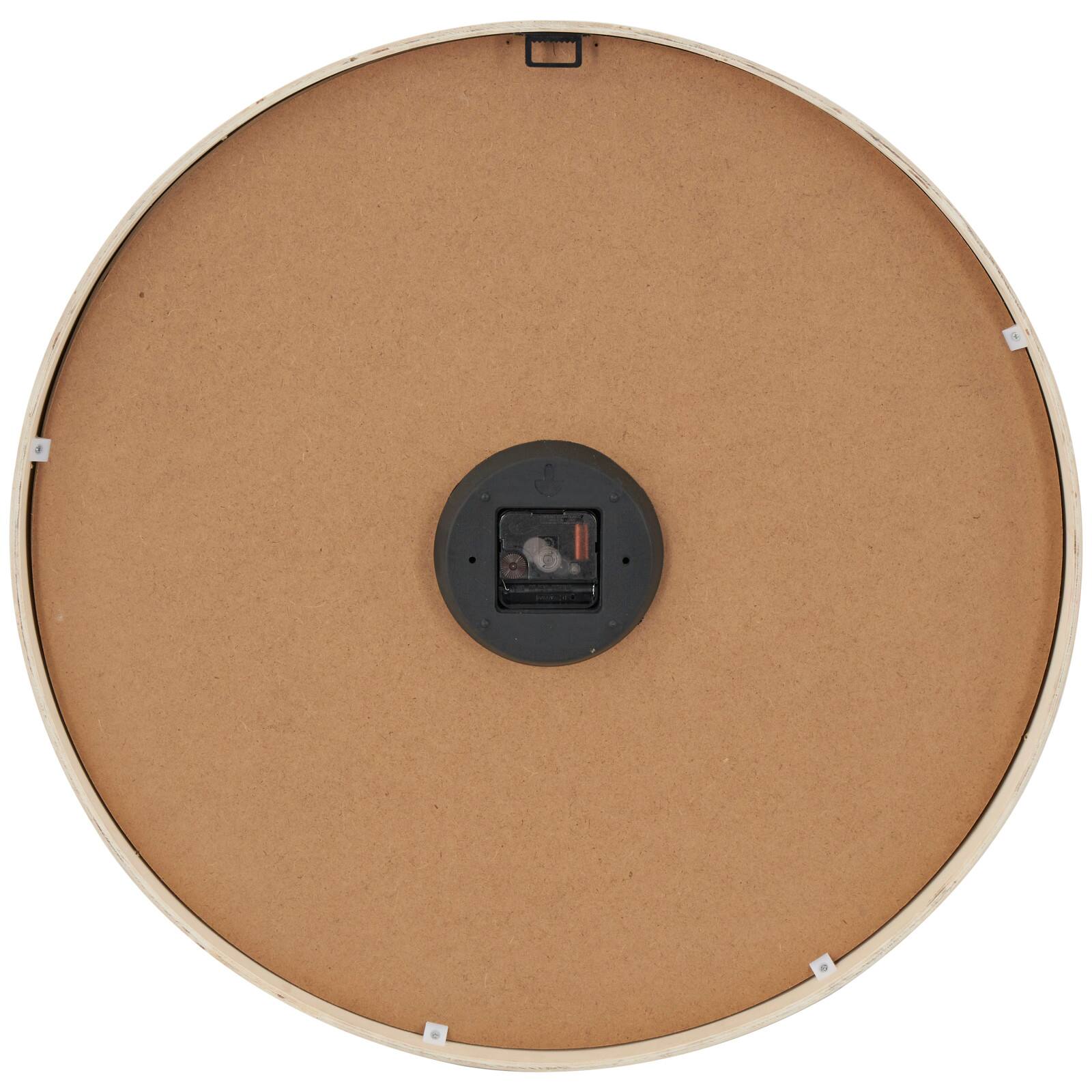 23.5" Woodgrain & White 2-Tone Wall Clock