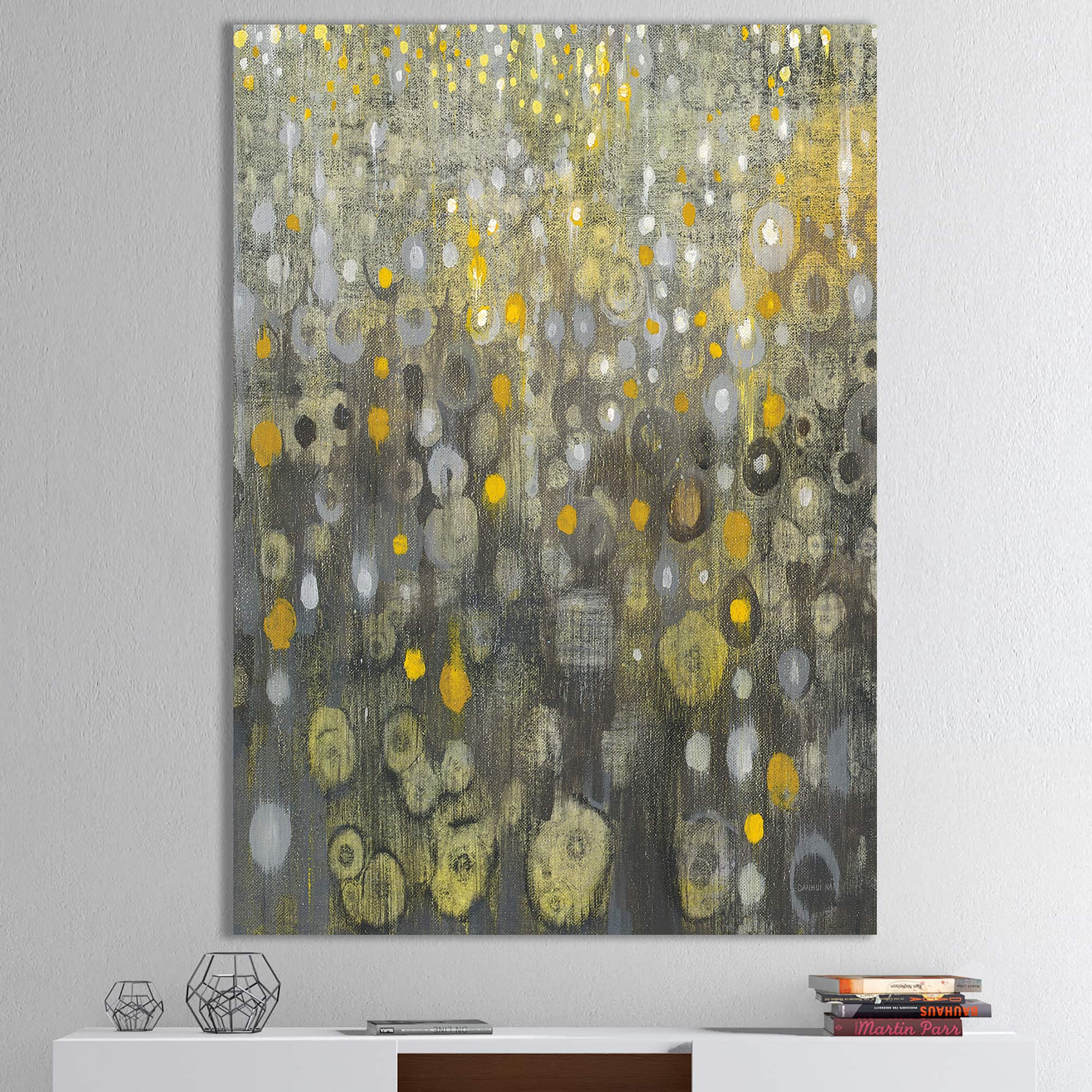 Designart - Rain Abstract V - Modern Glam Canvas Art