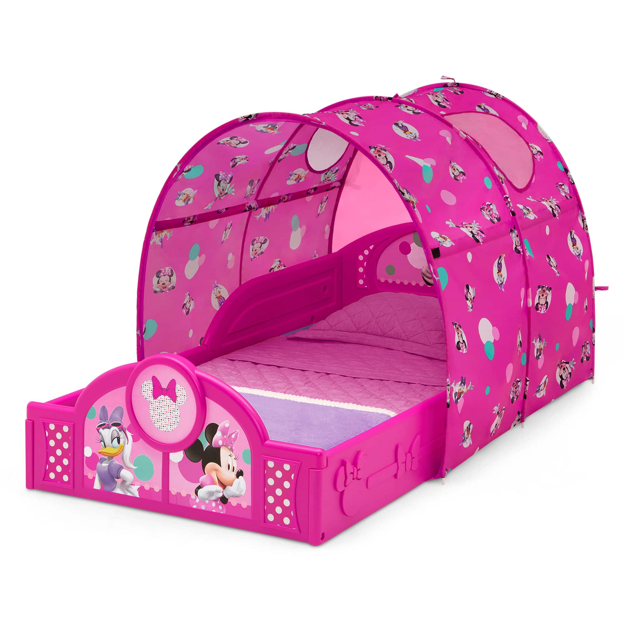 Delta Children Disney&#xAE; Minnie Mouse Sleep &#x26; Play Toddler Bed with Canopy