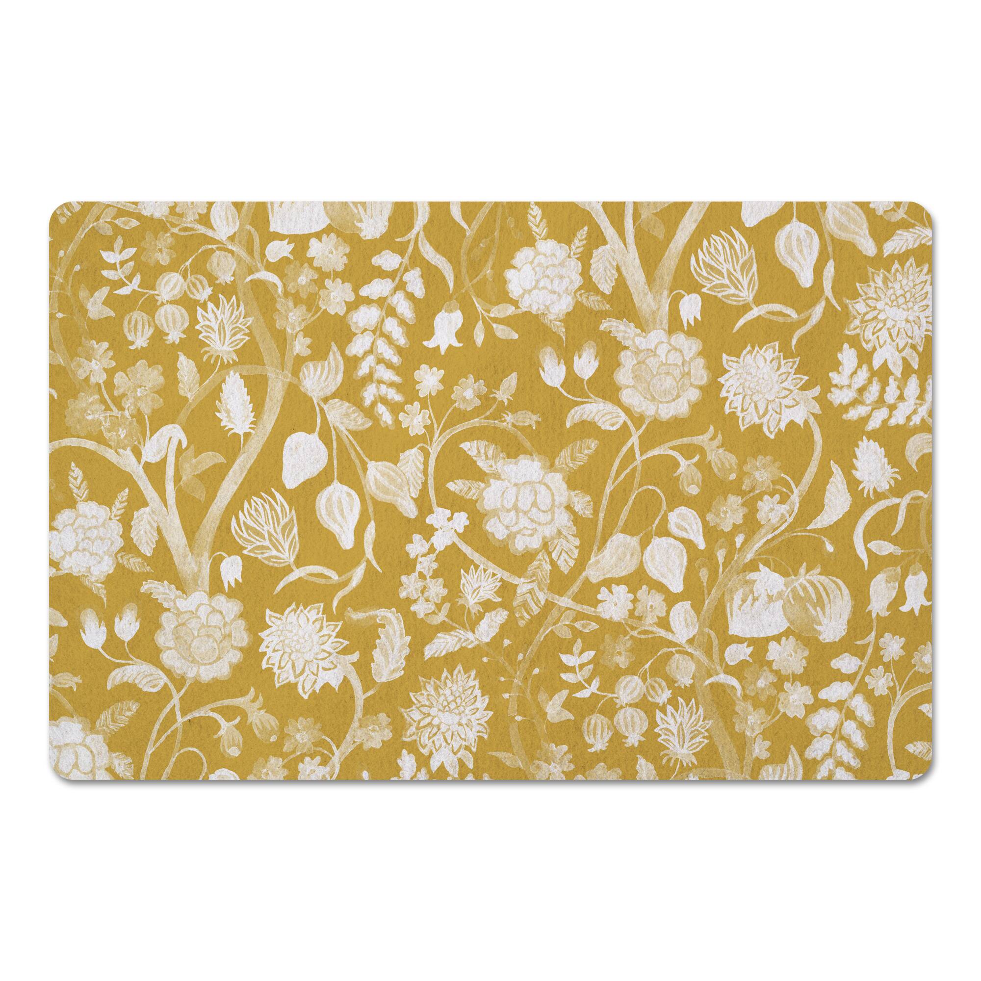 Marigold Flowers Floor Mat