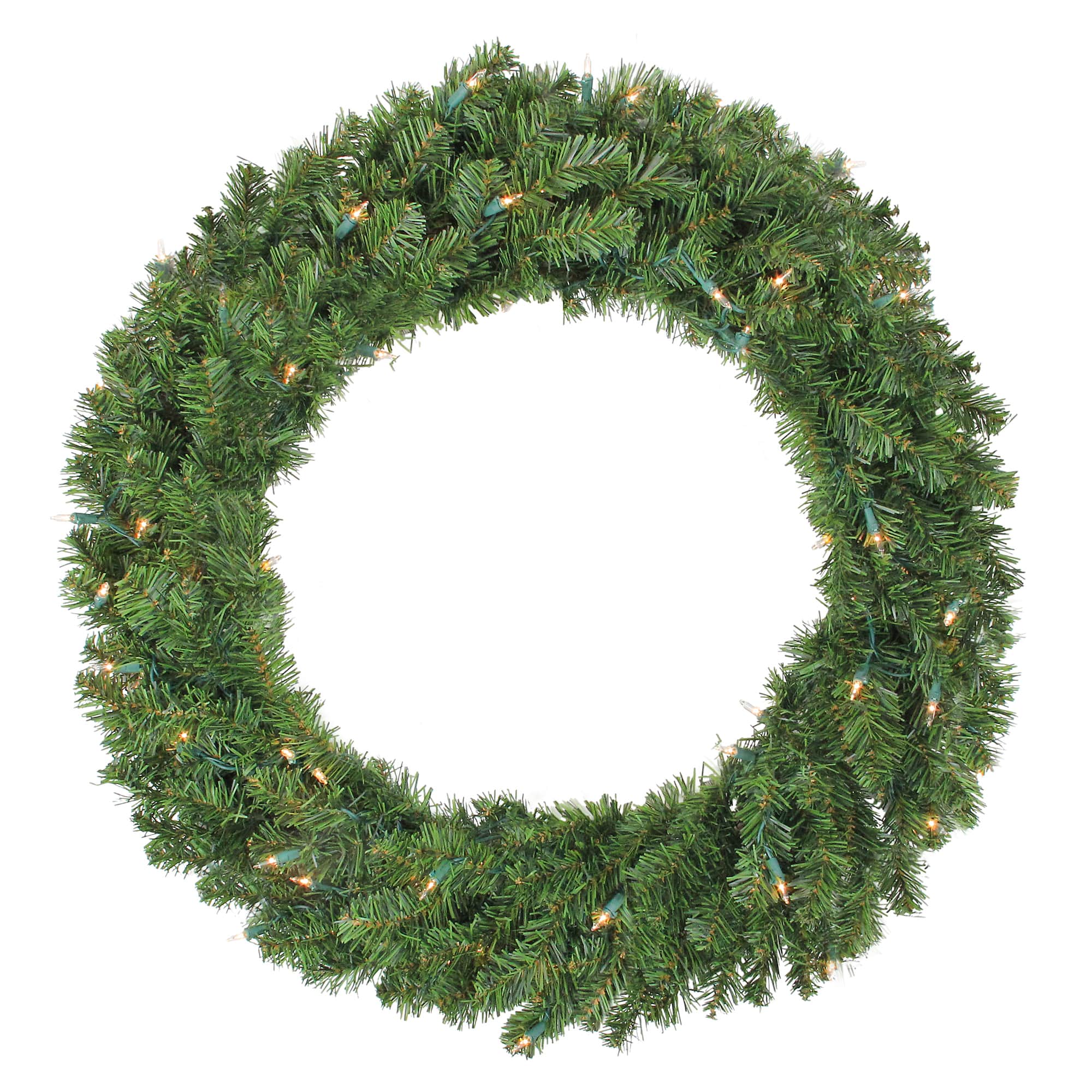 30" Pre-Lit Canadian Pine Artificial Christmas Wreath