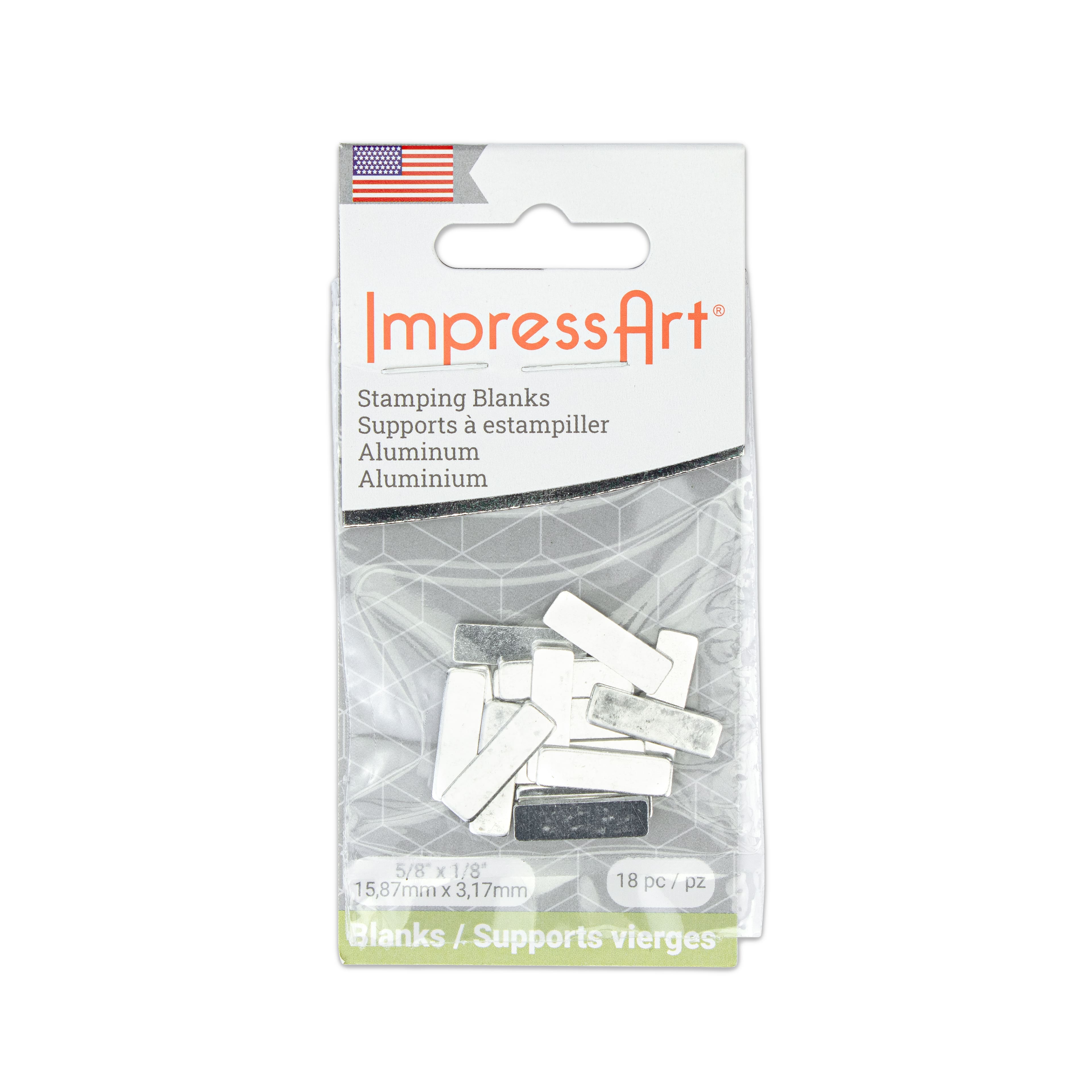 ImpressArt&#xAE; 5/8&#x22; x 1/8&#x22; Aluminum Stamping Blanks, 18ct.