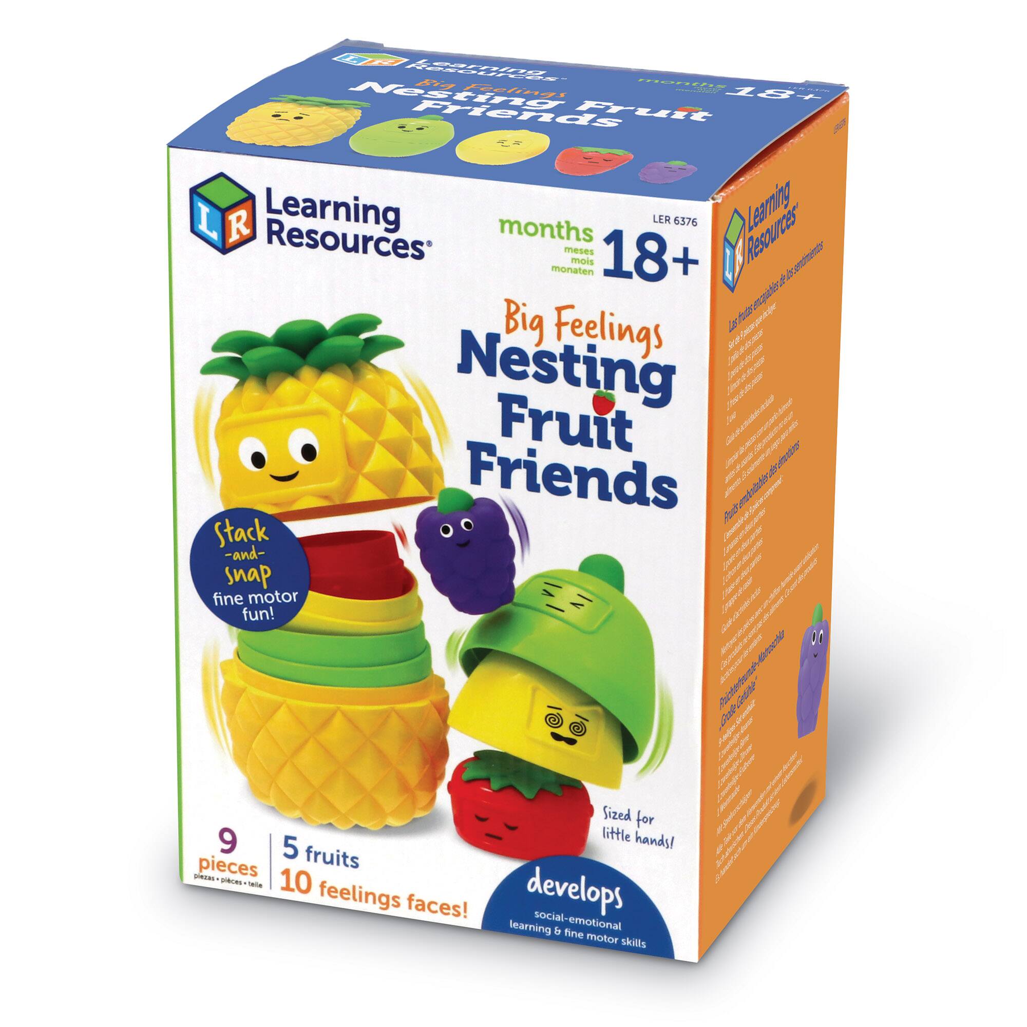 Learning Resources Big Feelings Nesting Fruit Friends Activity Kit