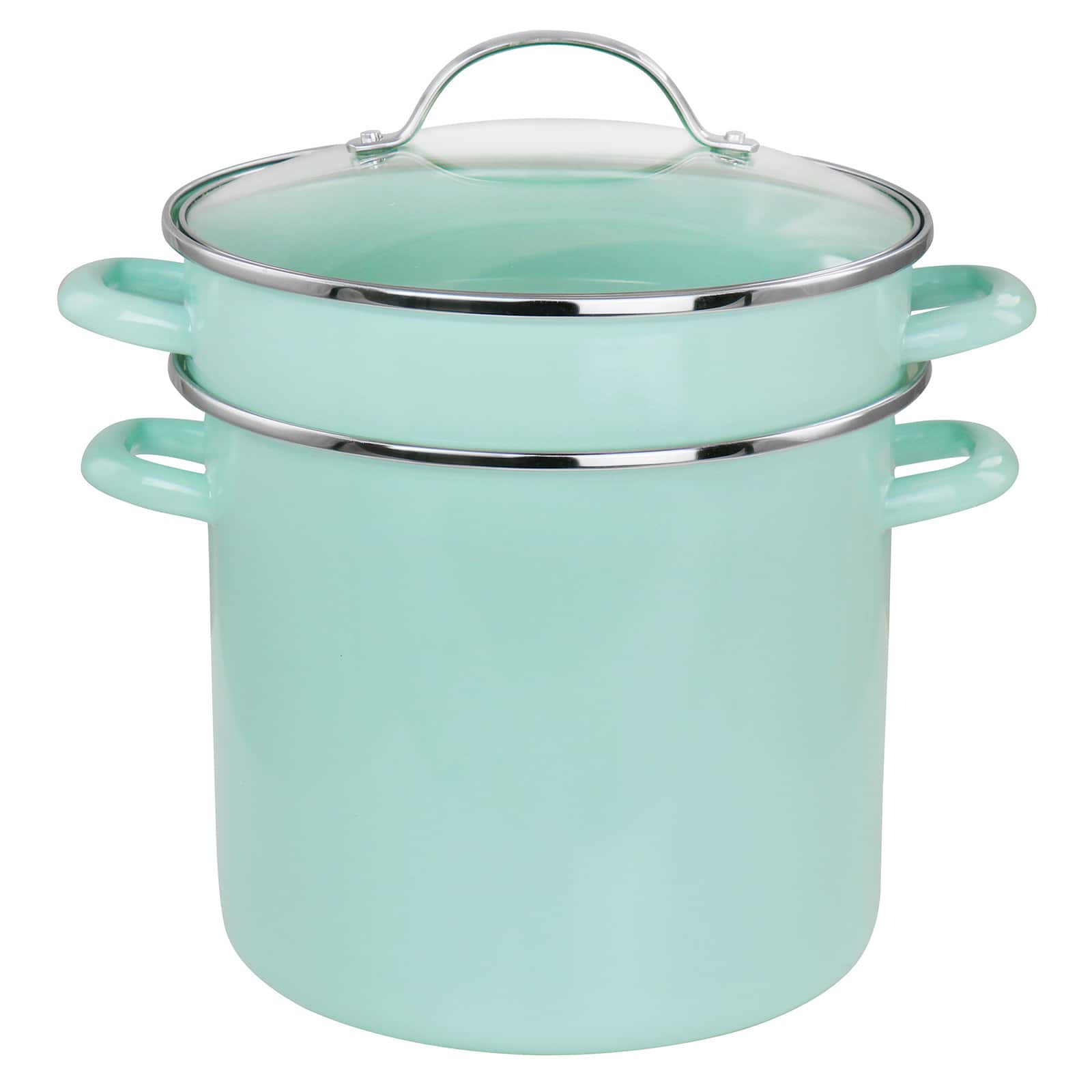 Martha Stewart 8qt. Aqua Dual Stock Pot & Steamer Set
