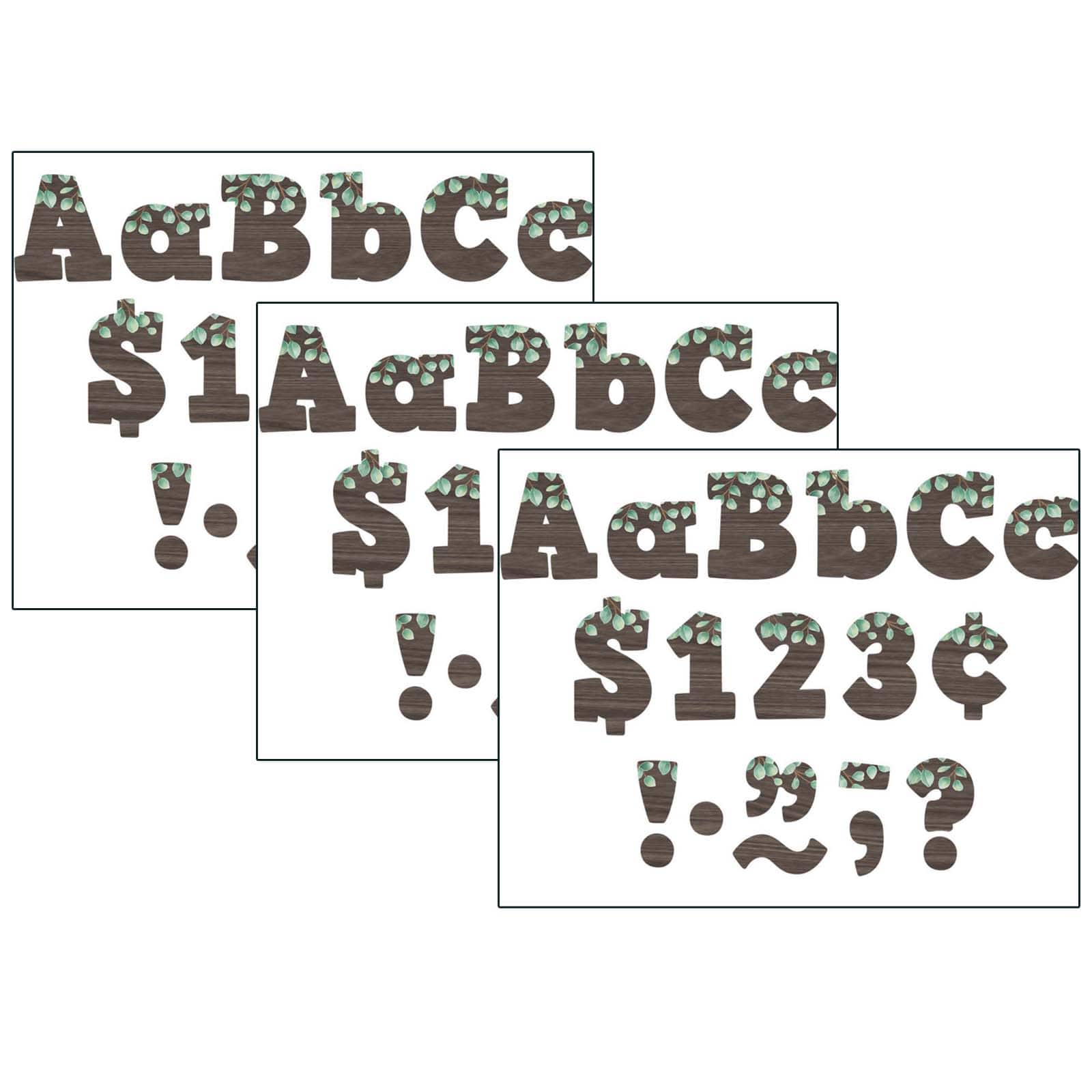 Teacher Created Resources Eucalyptus Bold Block Letters, 3 Packs of 230