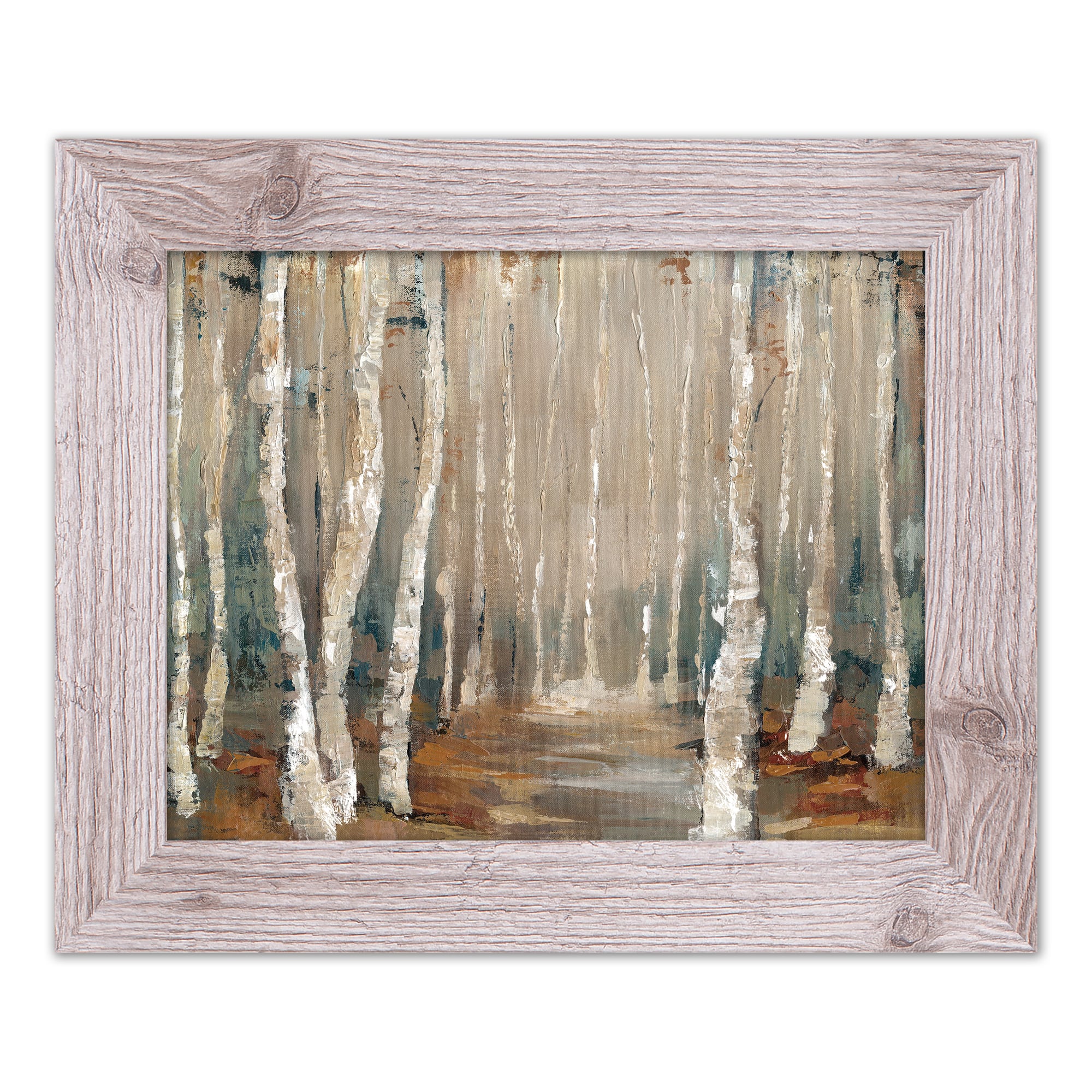 Birch Tree Landscape Western 14" x 11" Framed Print